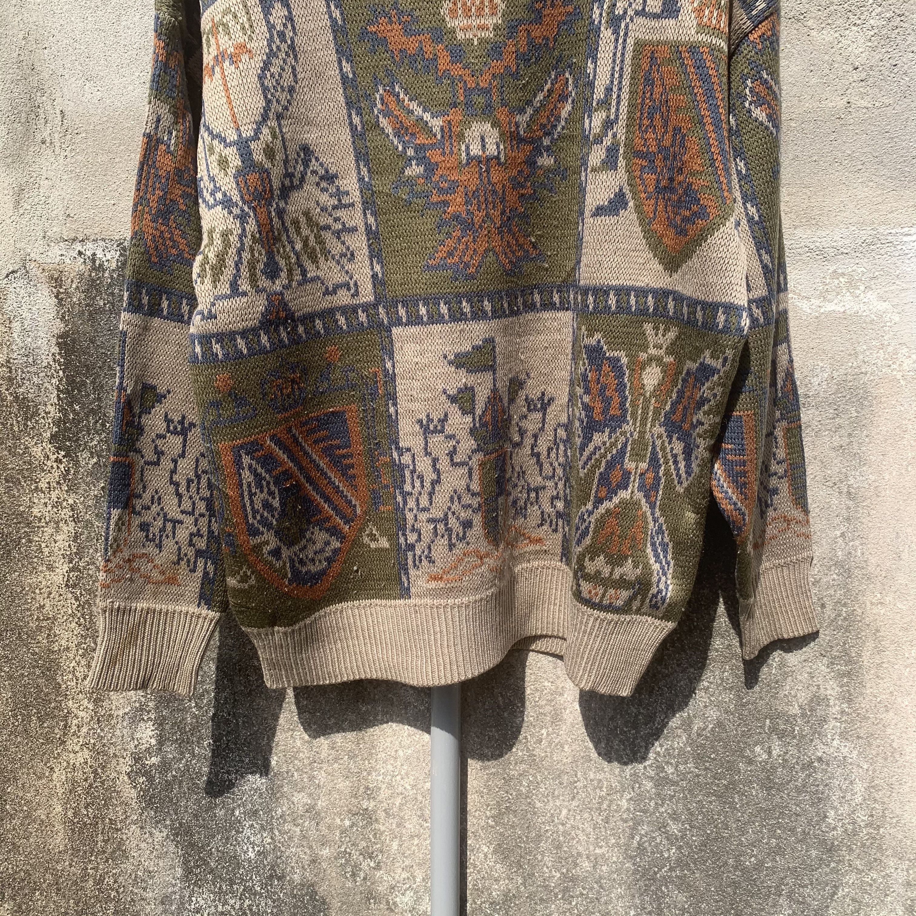 Aran Isles Knitwear Vintage VOLUNT JAPAN Classic Design Honeycomb Knit Sweater Size US M / EU 48-50 / 2 - 4 Thumbnail