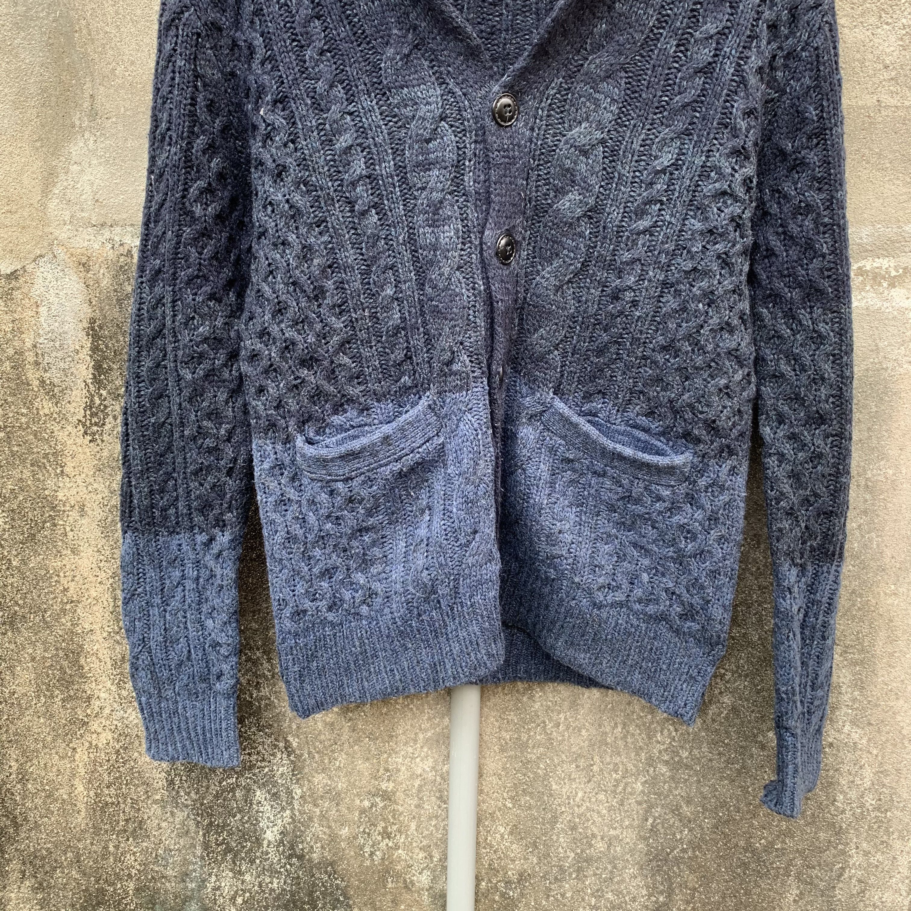 Beams Plus BEAMS HEARTS Knit Tricolor Shawl Collar VERY RARE Cardigan Size US M / EU 48-50 / 2 - 3 Thumbnail