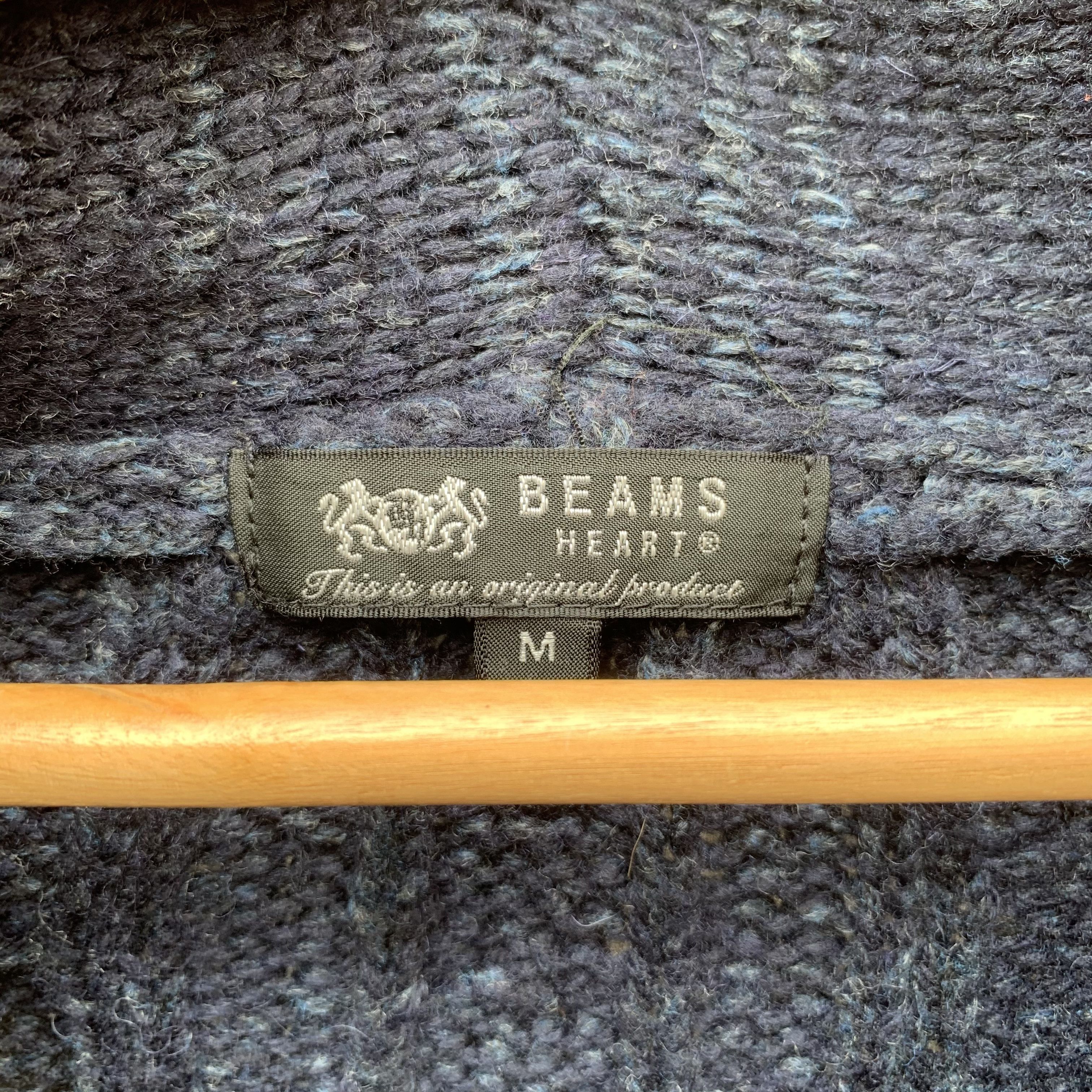 Beams Plus BEAMS HEARTS Knit Tricolor Shawl Collar VERY RARE Cardigan Size US M / EU 48-50 / 2 - 8 Thumbnail