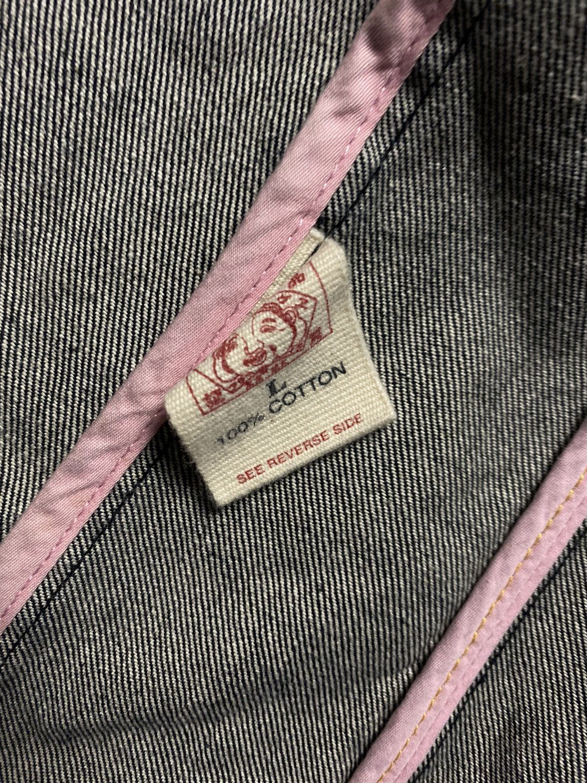 Evisu Evisu denim jacket inside out selvedge vintage black Size L / US 10 / IT 46 - 4 Thumbnail