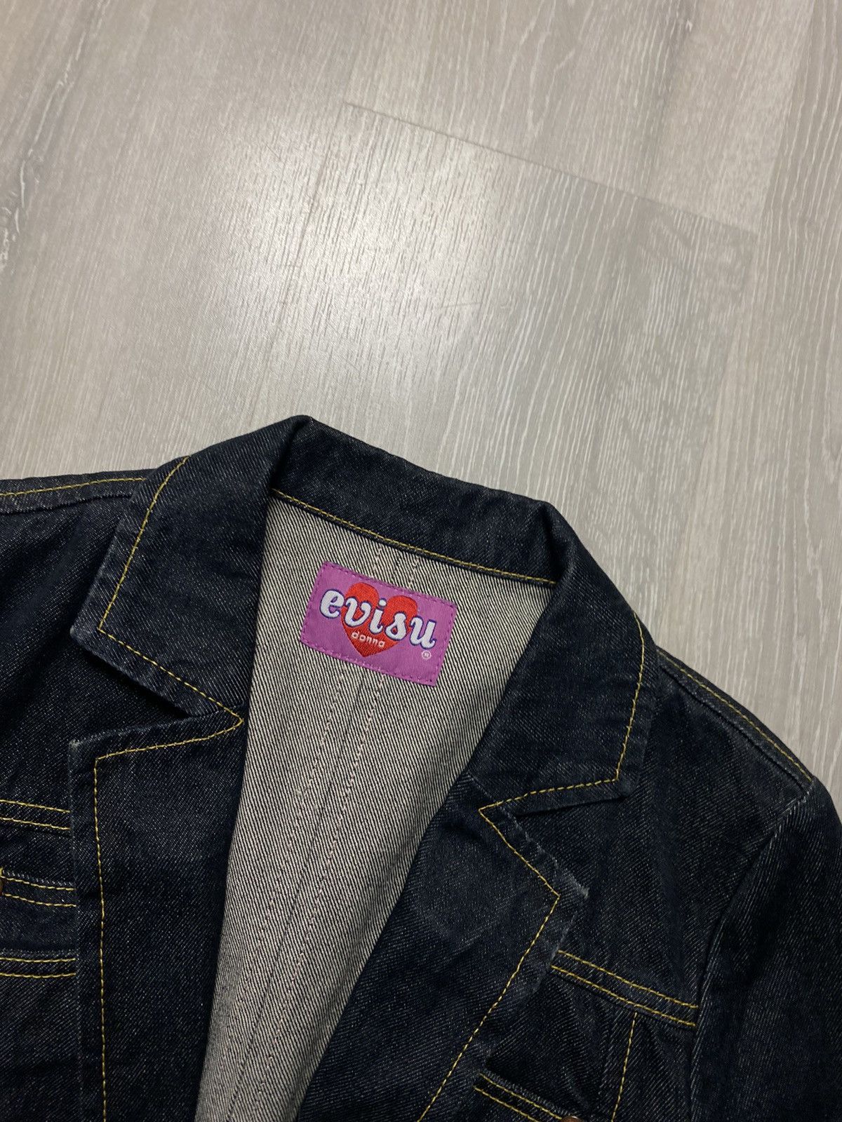 Evisu Evisu denim jacket inside out selvedge vintage black Size L / US 10 / IT 46 - 2 Thumbnail