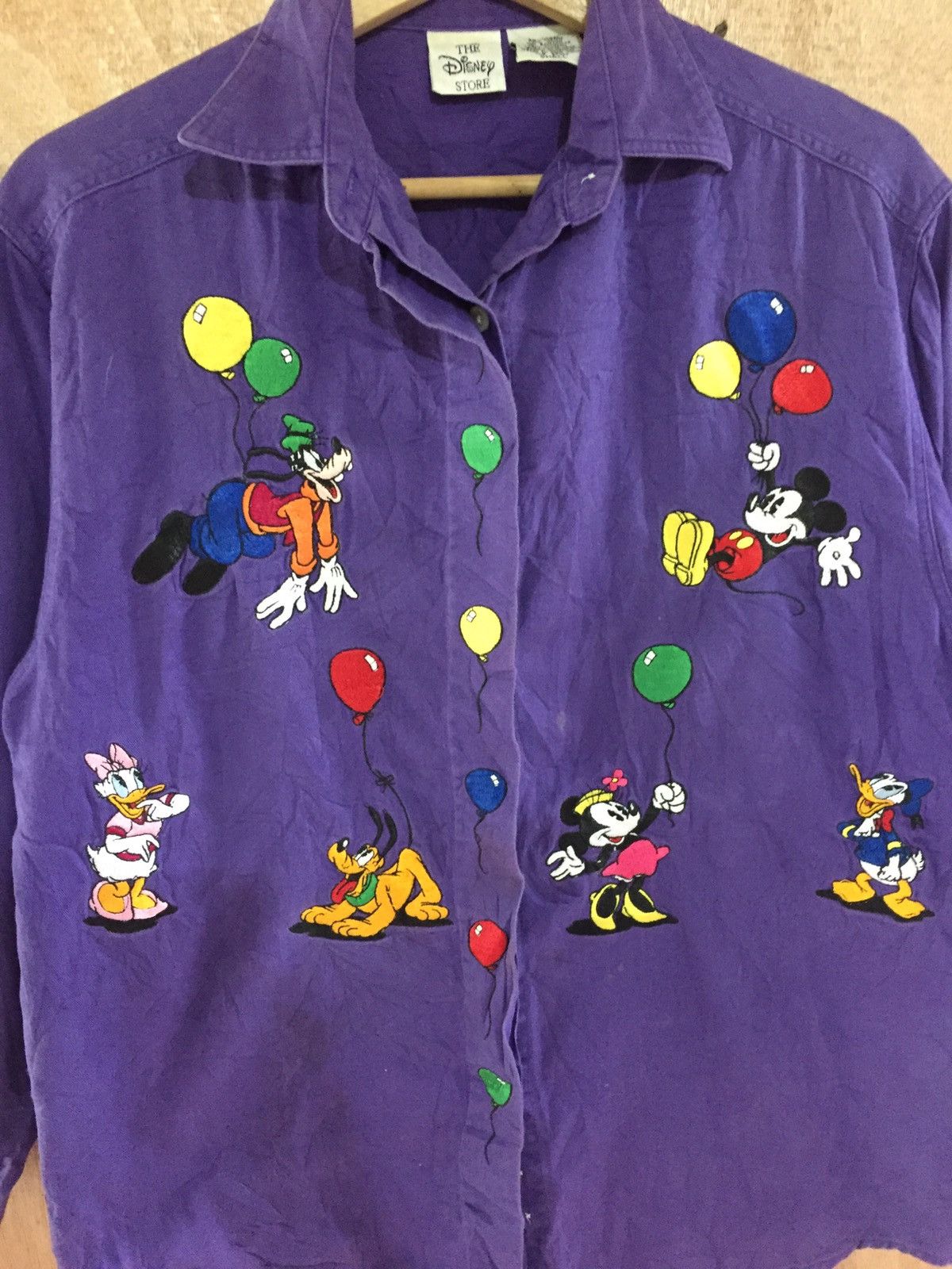 Cartoon Network × Disney Vintage Disney Shirt Button-Up Long Sleeve Size US M / EU 48-50 / 2 - 3 Thumbnail