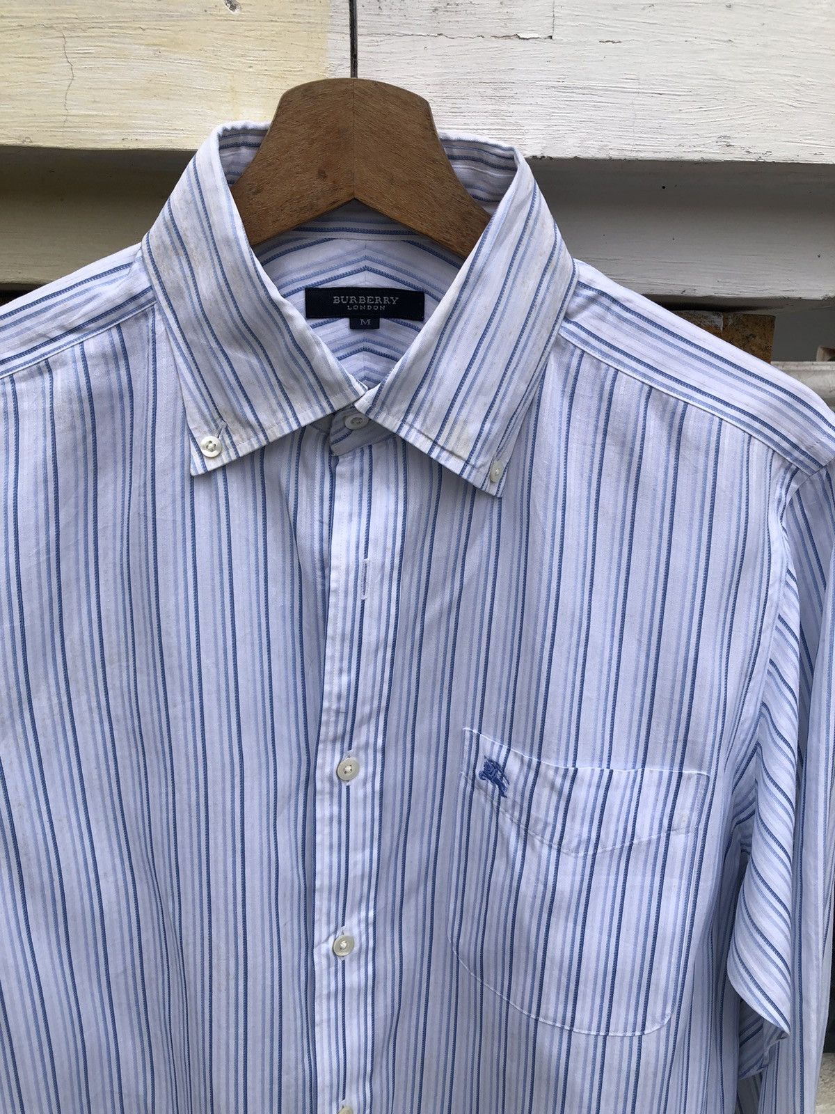 Burberry Last Drop🔥Rare🔥Vintage Burberry London Shirt Size M / US 6-8 / IT 42-44 - 3 Thumbnail