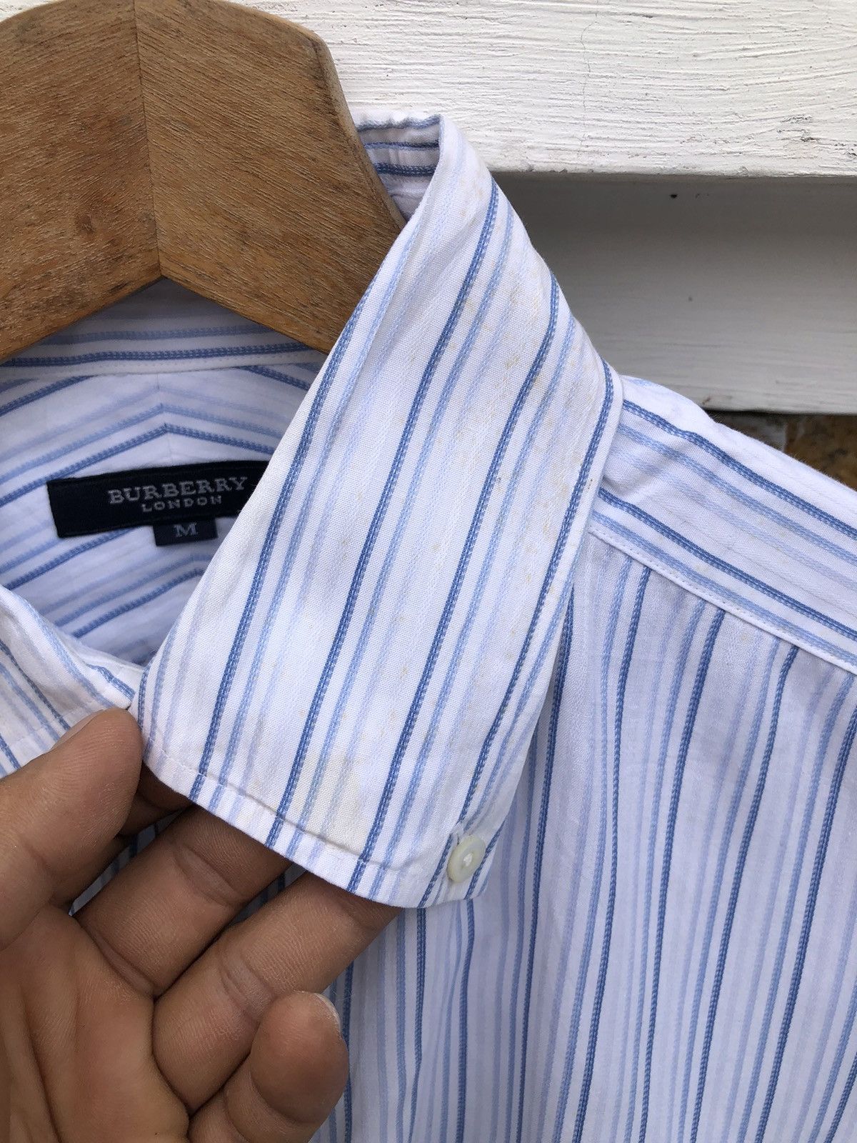 Burberry Last Drop🔥Rare🔥Vintage Burberry London Shirt Size M / US 6-8 / IT 42-44 - 6 Thumbnail