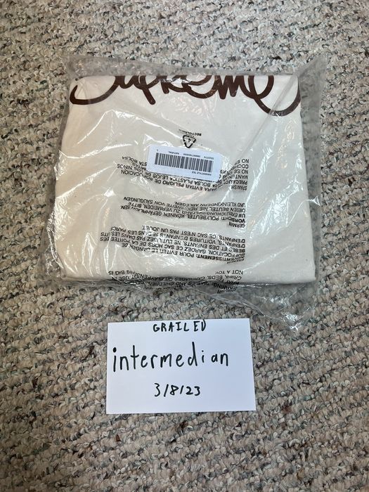 Supreme Supreme SS22 Handstyle Tee Natural | Grailed