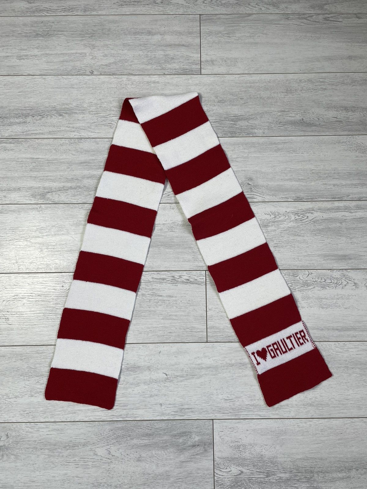 Jean Paul Gaultier × Vintage Vintage Y2K Jean Paul Gaultier Scarf Stripes Streetwear Size ONE SIZE - 1 Thumbnail