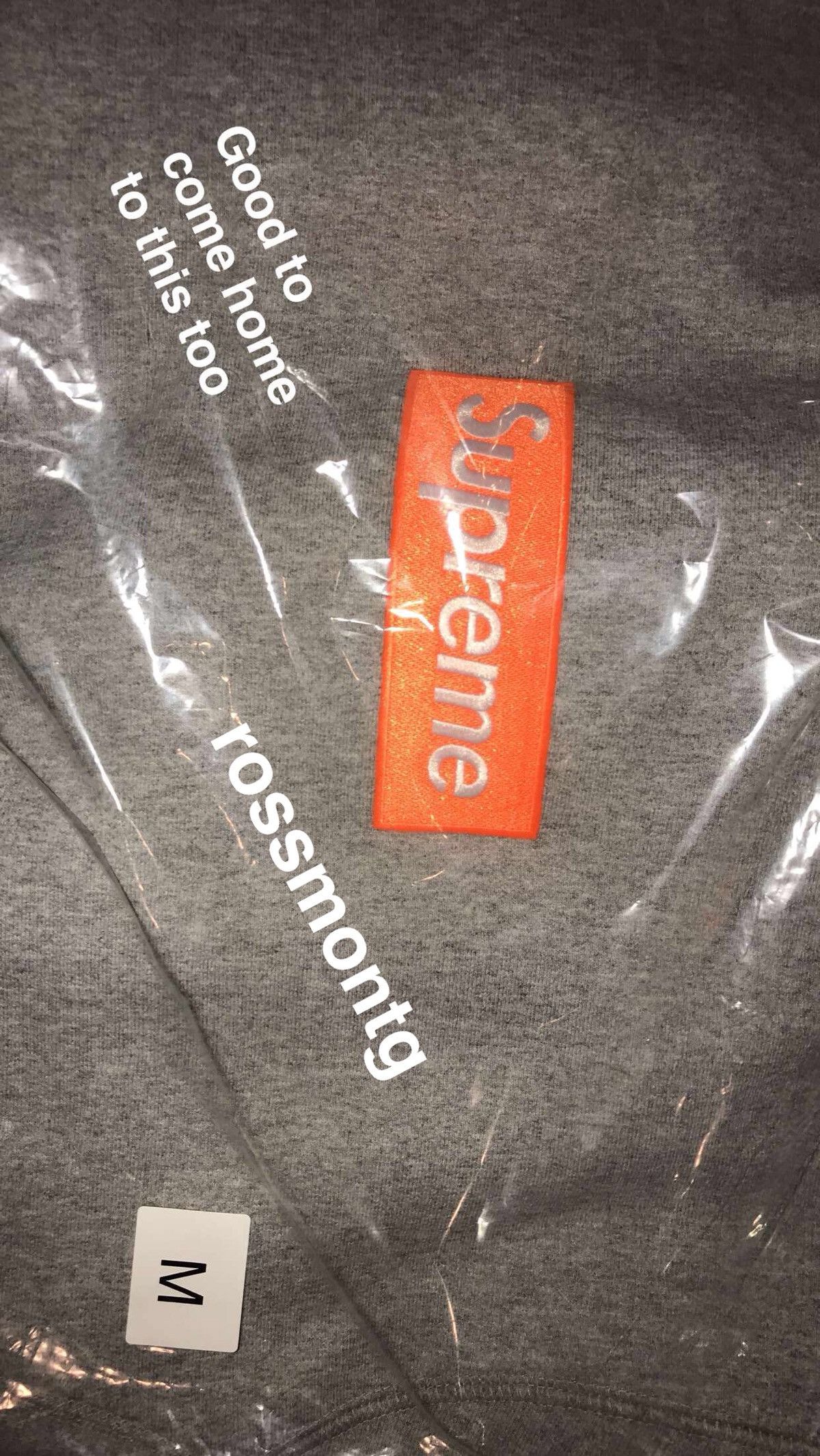 Supreme orange on grey box logo clearance