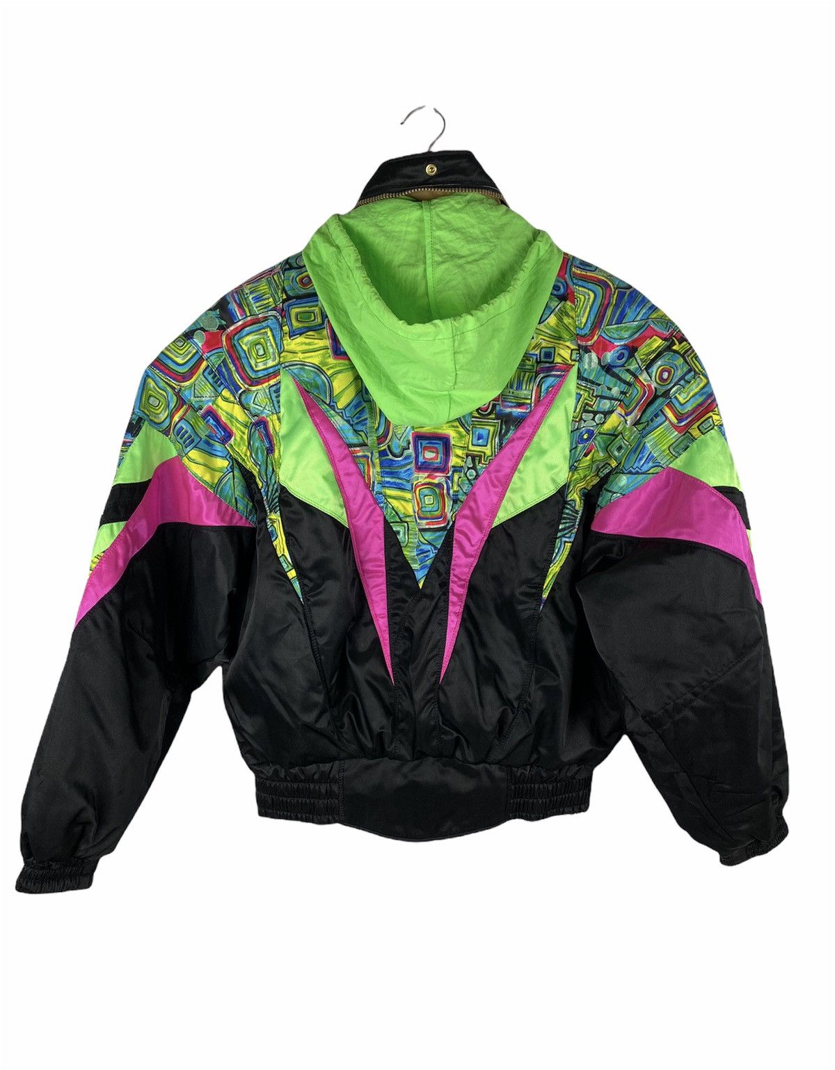 Vintage 90s Phenix Ski Jacket – Neon Geometric Snowboard