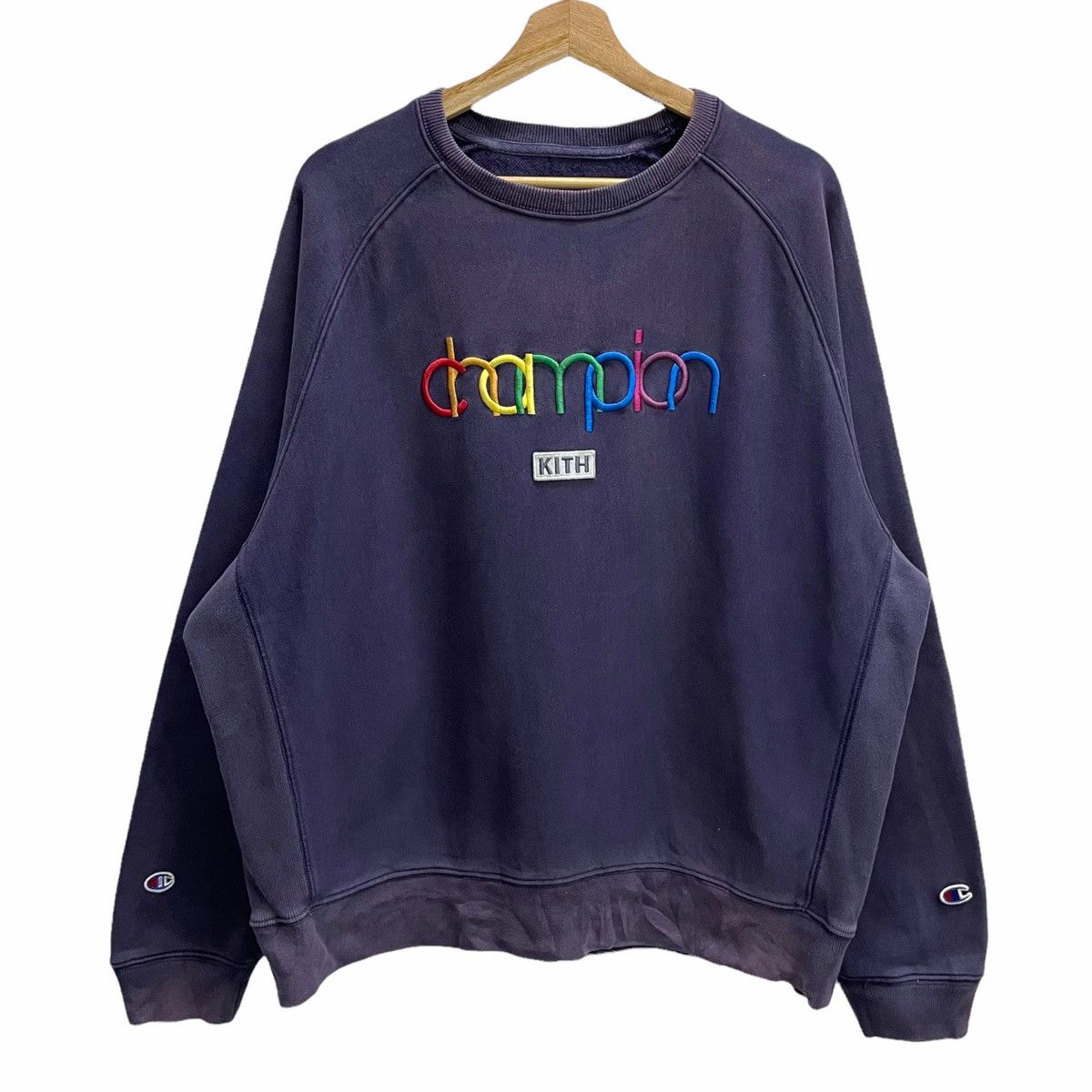 Kith CHAMPION x KITH SPELLOUT MULTICOLOURED LOGO SWEATSHIRT