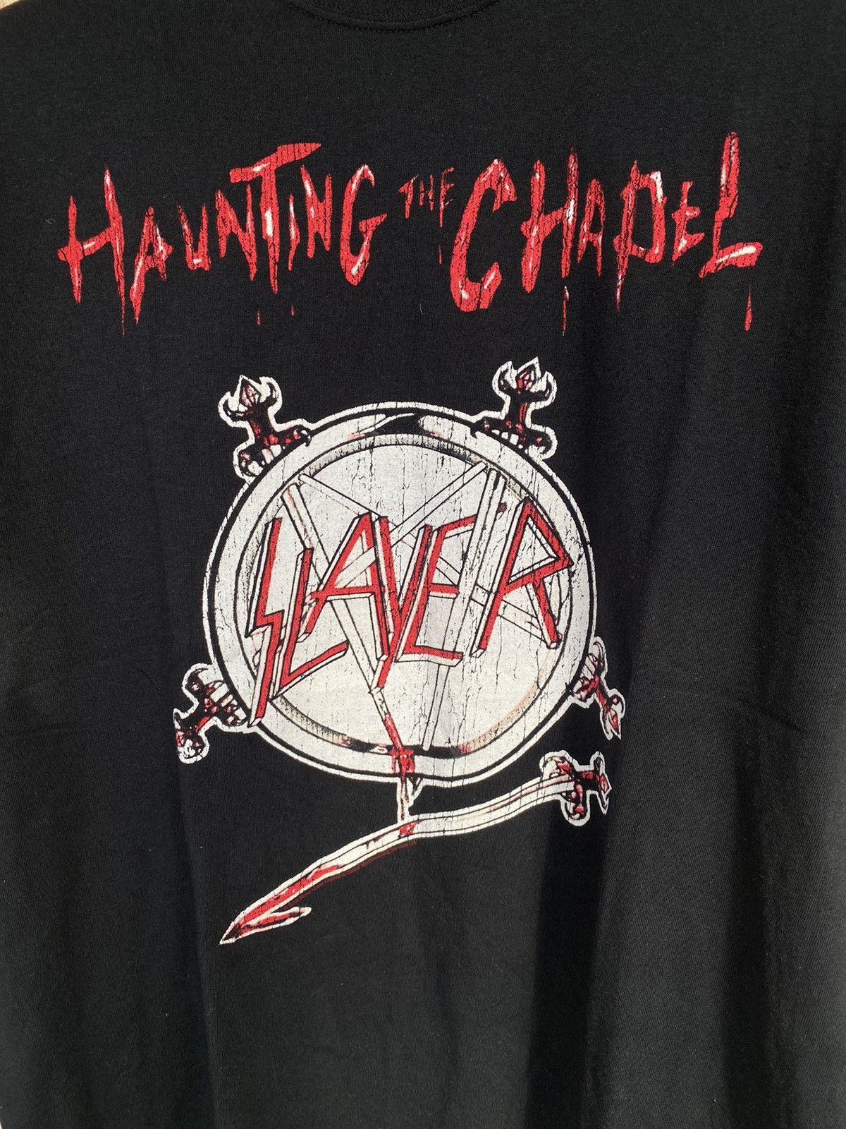Band Tees × Slayer Slayer Haunting the Chapel print merch black tee t-shirt Size US XL / EU 56 / 4 - 3 Thumbnail