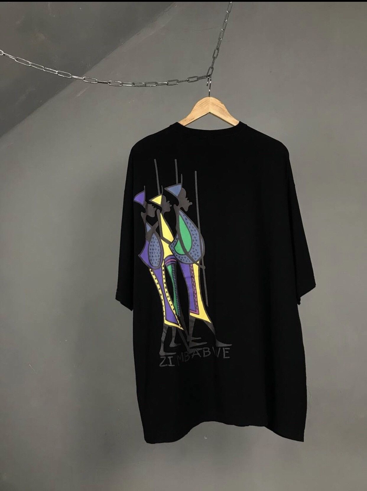 Handmade × Vintage Handmade in Zimbabwe vintage art streetwear tee Size US XXL / EU 58 / 5 - 7 Thumbnail