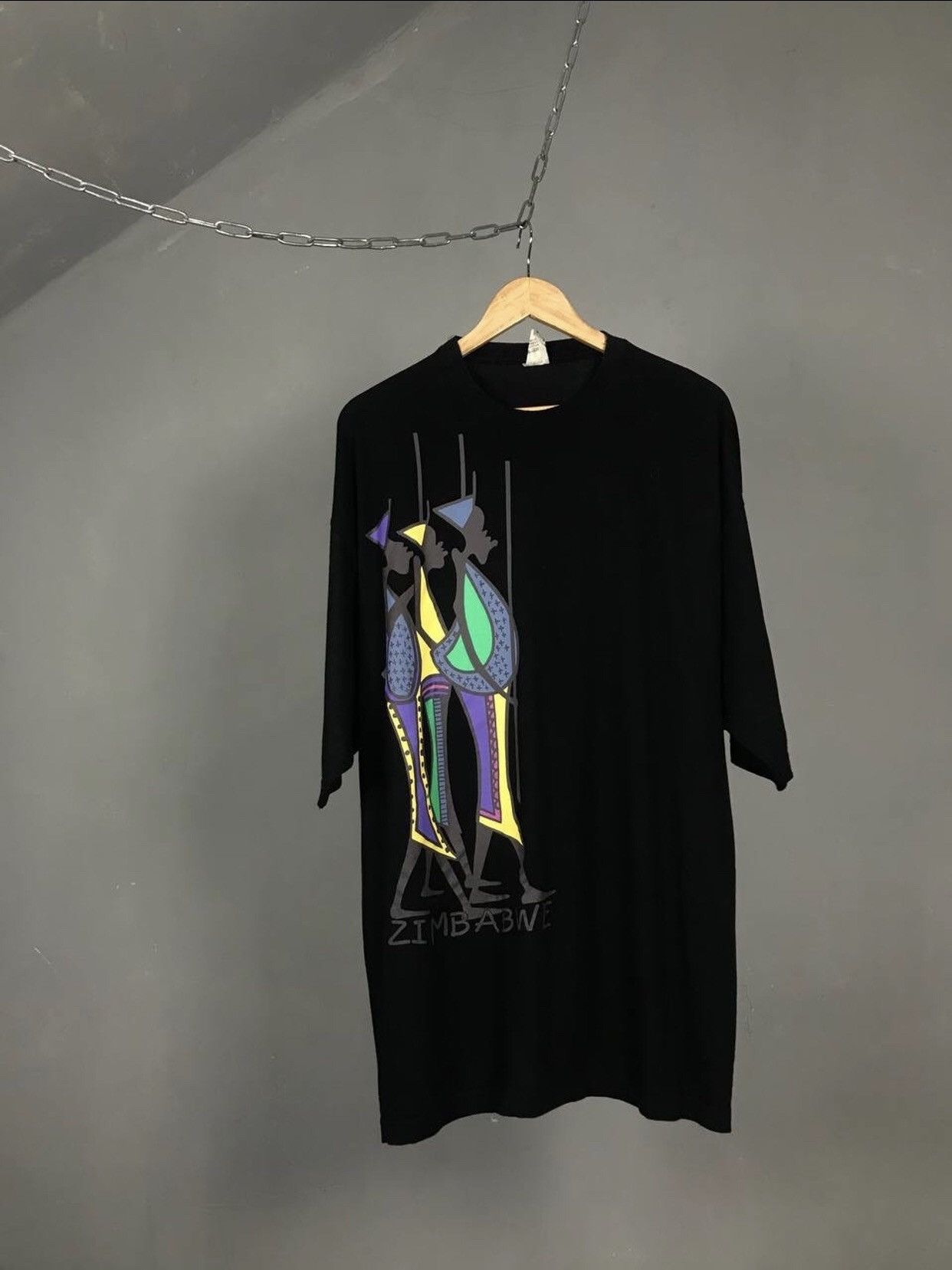 Handmade × Vintage Handmade in Zimbabwe vintage art streetwear tee Size US XXL / EU 58 / 5 - 1 Thumbnail