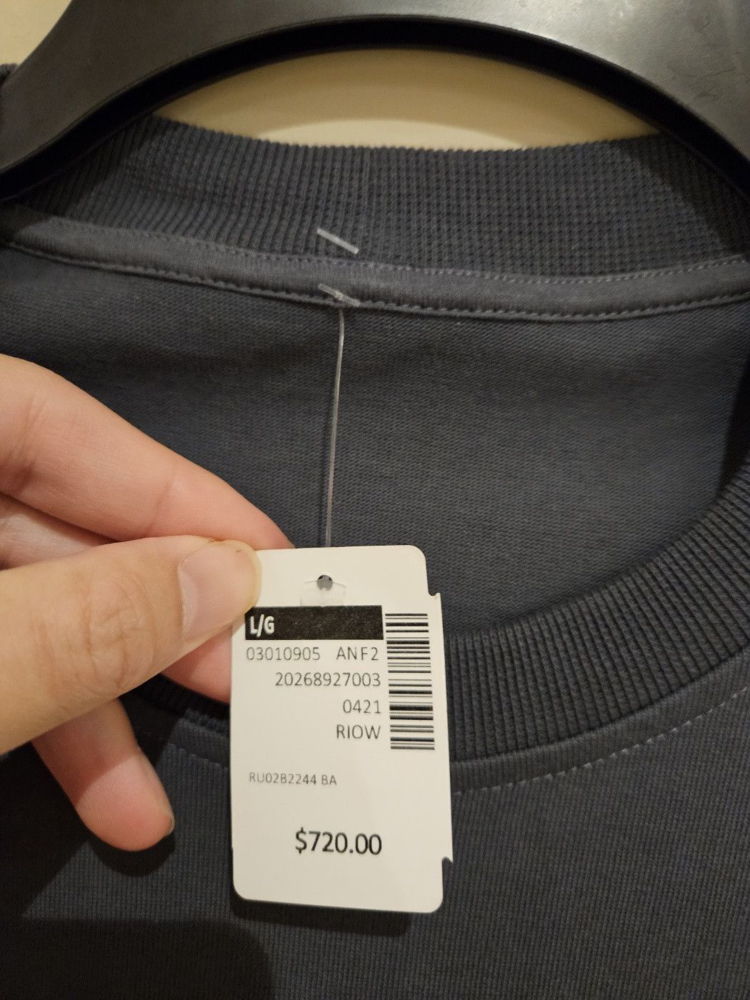 Rick Owens (LAST DROP)80%off! FW22 Mainline Grid Jumbo Tee Size US L / EU 52-54 / 3 - 8 Thumbnail