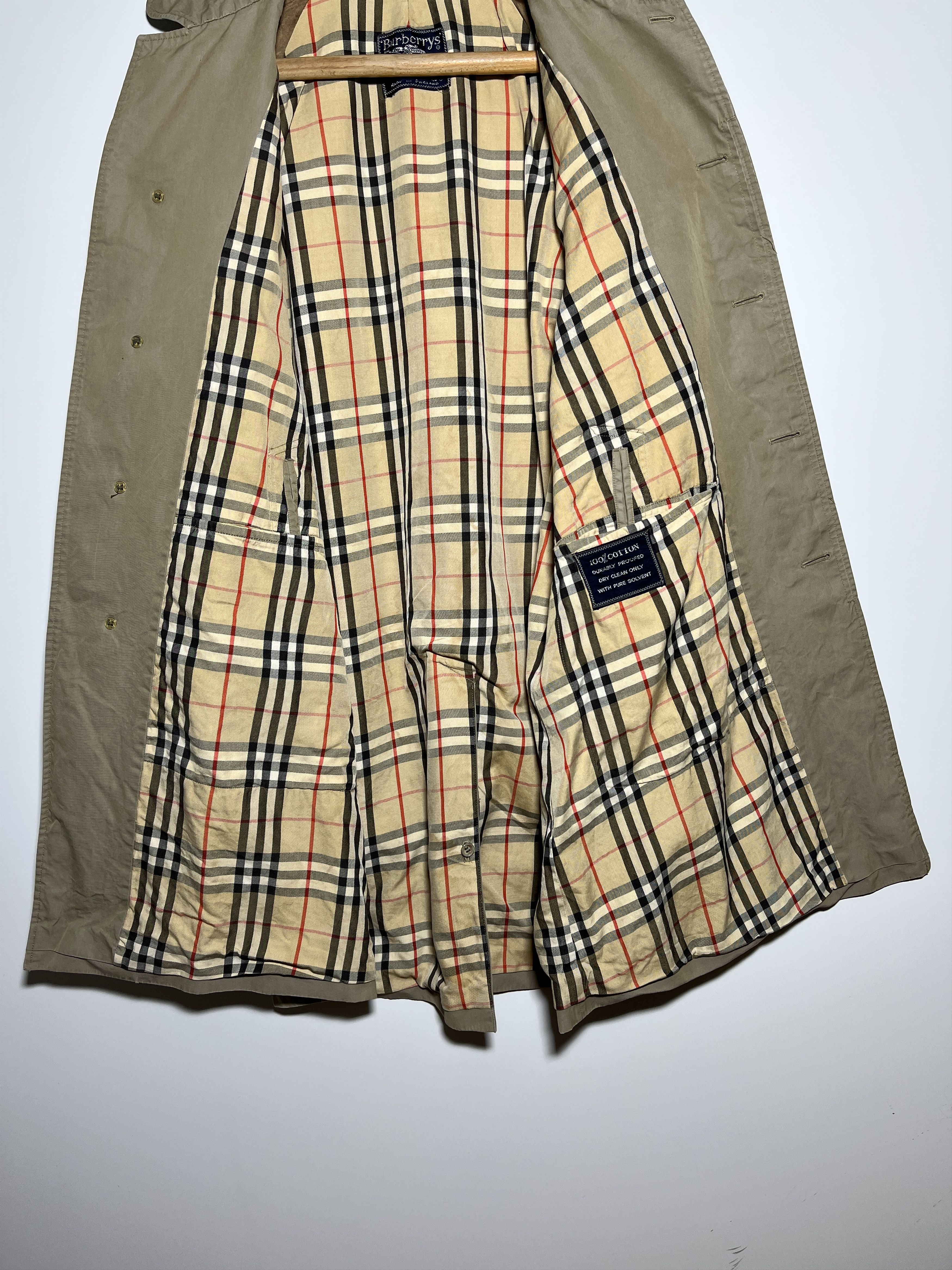 Burberry Vintage 90s Burberrys Nova Check Beige Trench Coat Size M Size US M / EU 48-50 / 2 - 10 Thumbnail