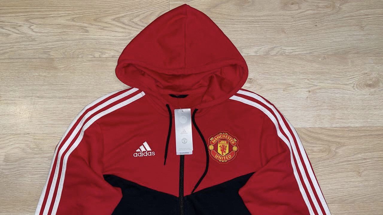 Adidas MANCHESTER UNITED ADIDAS 2021/2023 FOOTBALL ZIP HOODIE Size US M / EU 48-50 / 2 - 2 Thumbnail