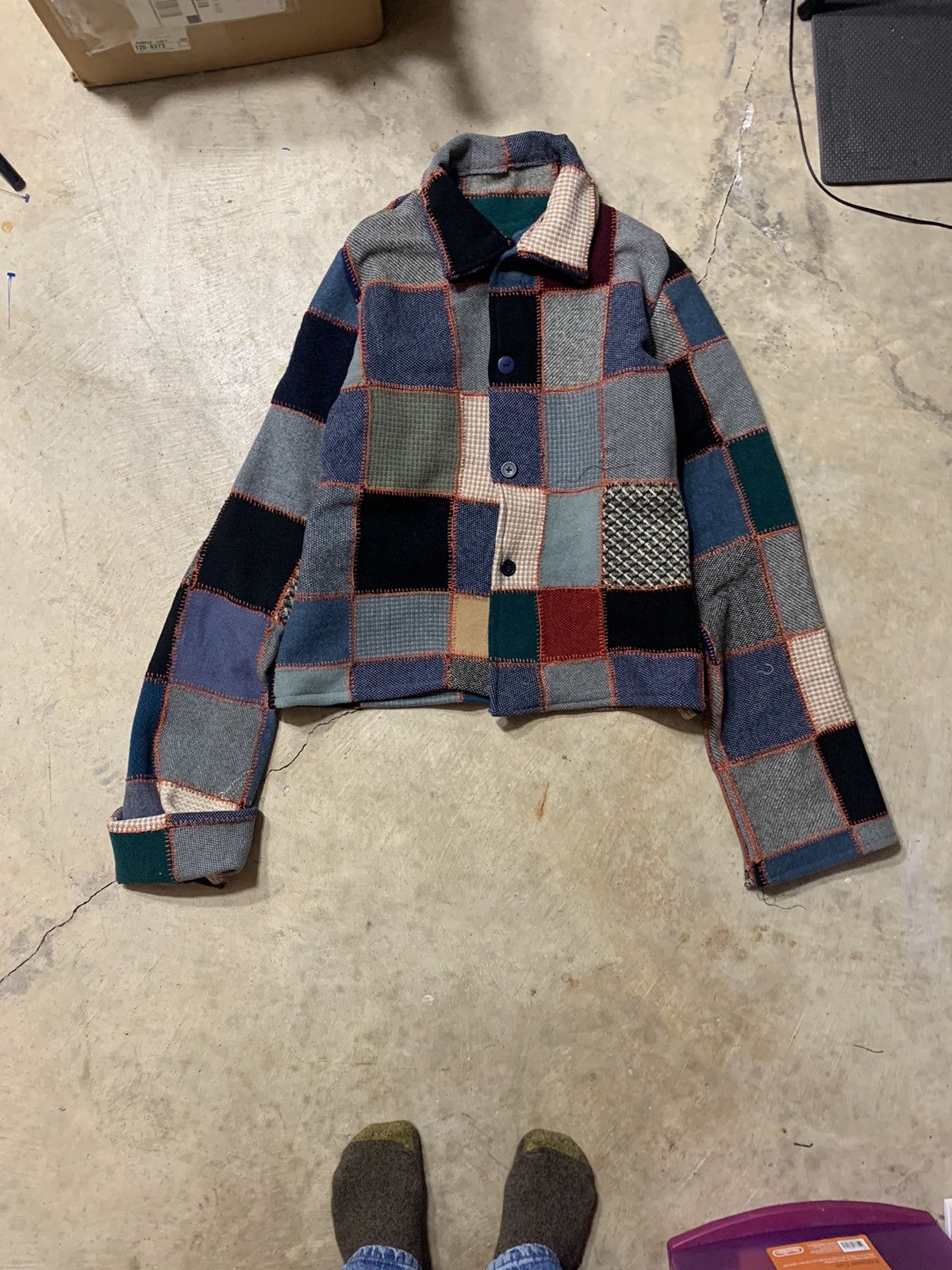 Grunge Handmade Wool Quilt Jacket