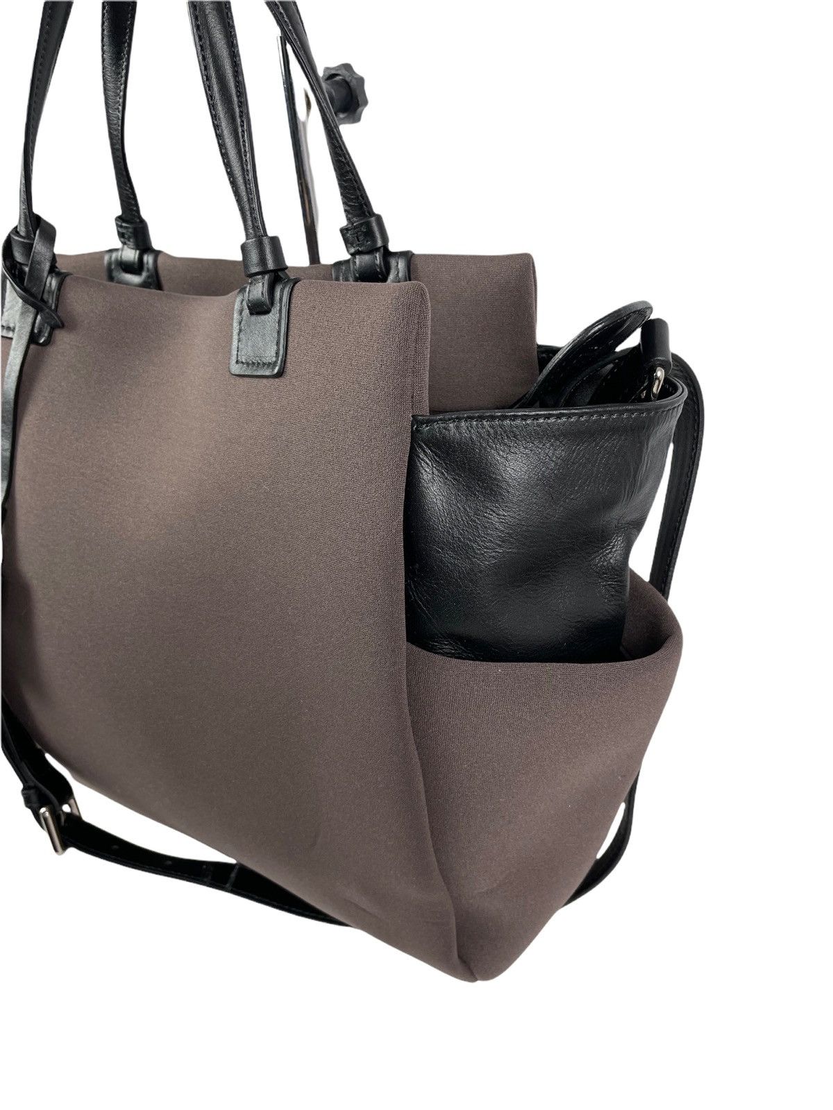 Designer LouBay Italy Soft Handbag nylon + leather Size ONE SIZE - 3 Thumbnail