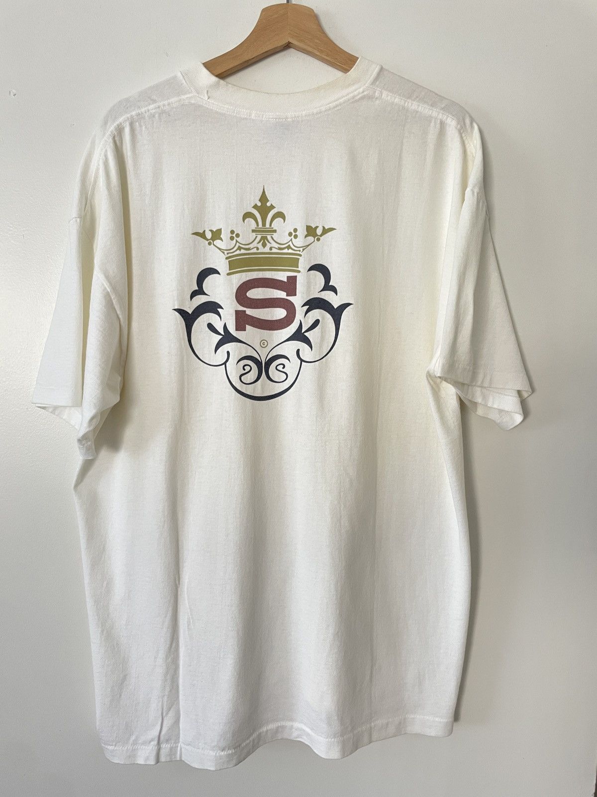 Stussy × Vintage Vintage 90s Stüssy S crown tee | Grailed