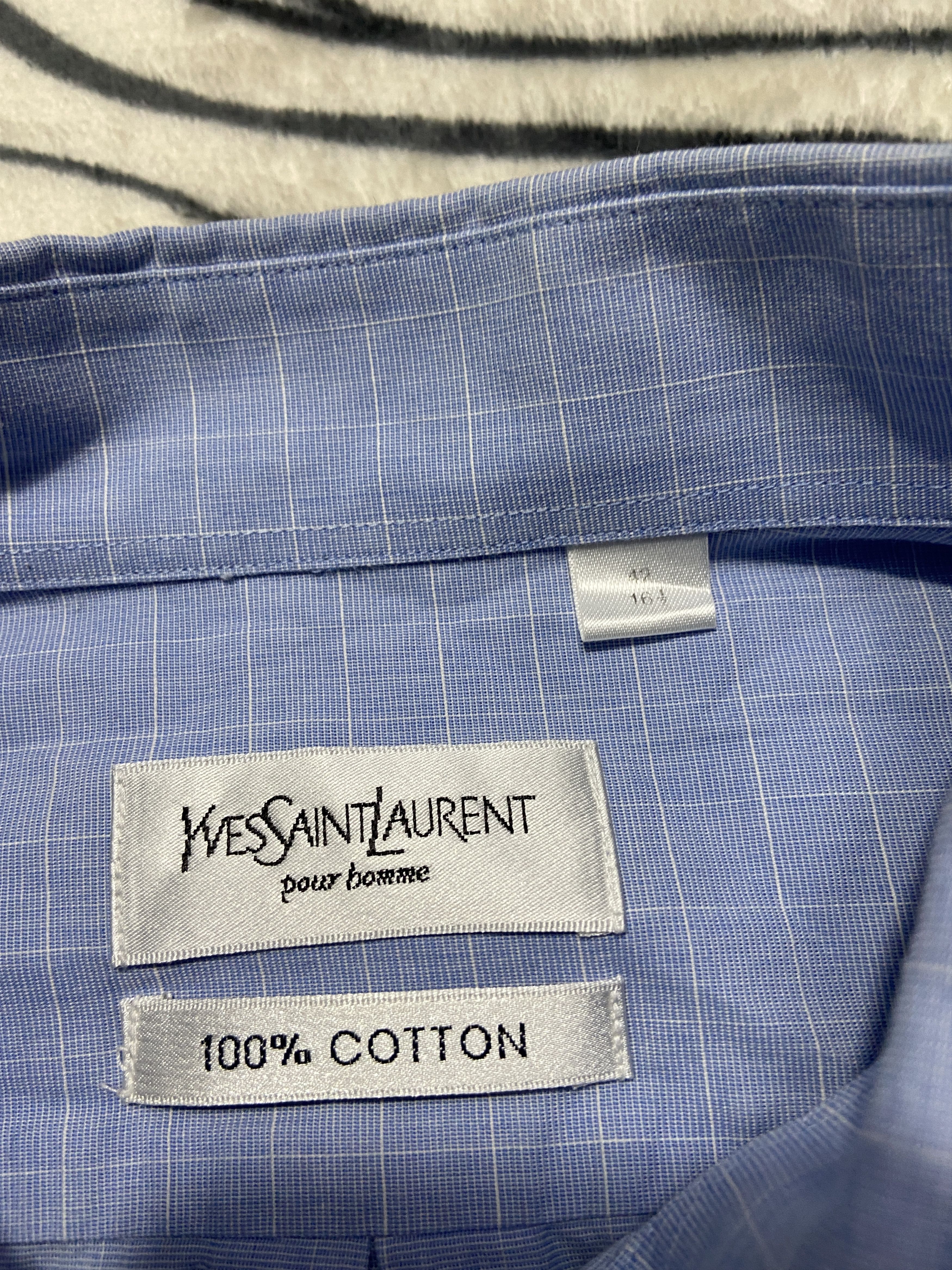 Yves Saint Laurent Yves Saint Laurent YSL Men's Short Sleeve Shirt Size US XL / EU 56 / 4 - 3 Thumbnail
