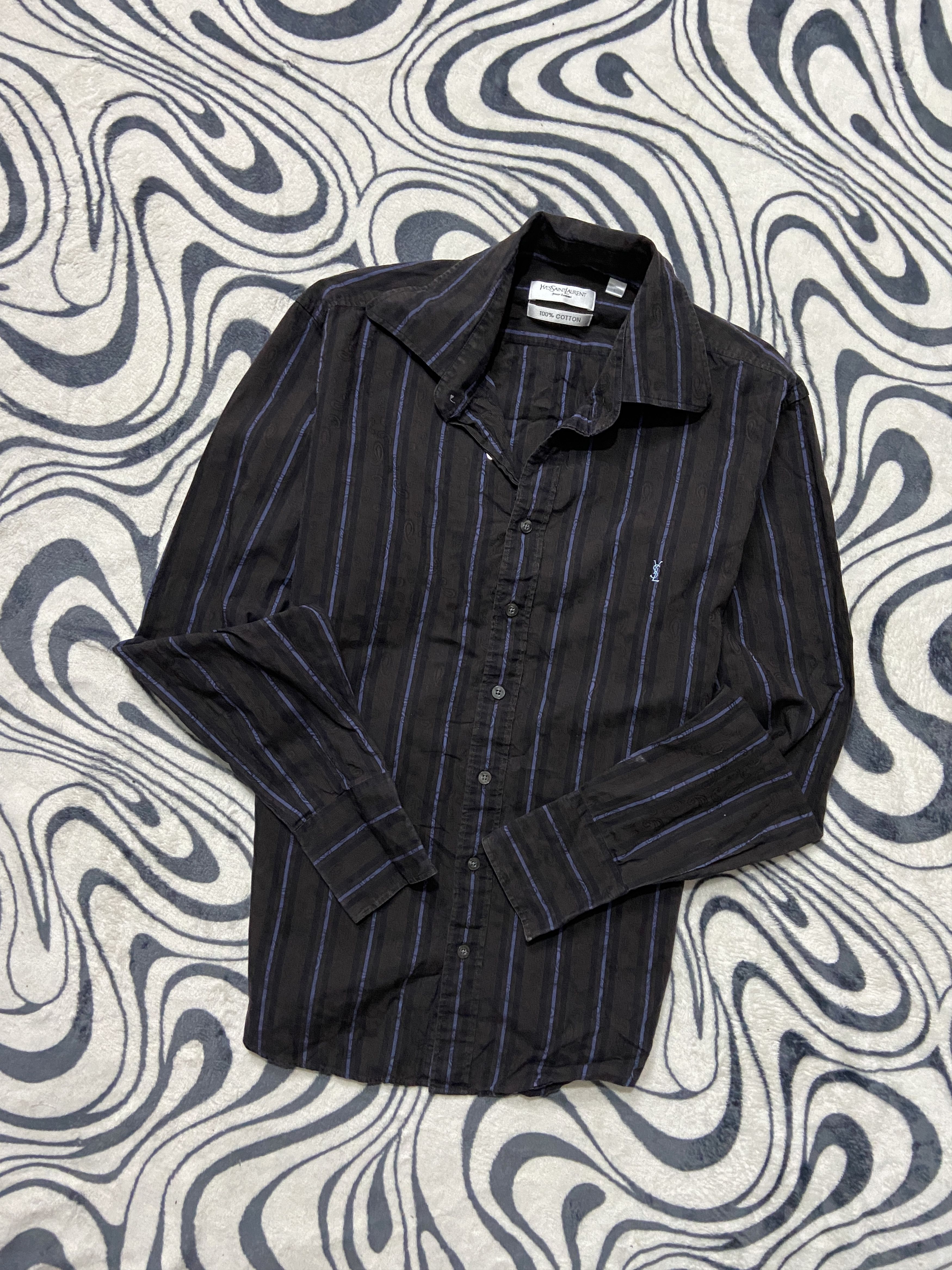 Yves Saint Laurent Yves Saint Laurent YSL Men's Long Sleeve Shirt Size US L / EU 52-54 / 3 - 1 Thumbnail