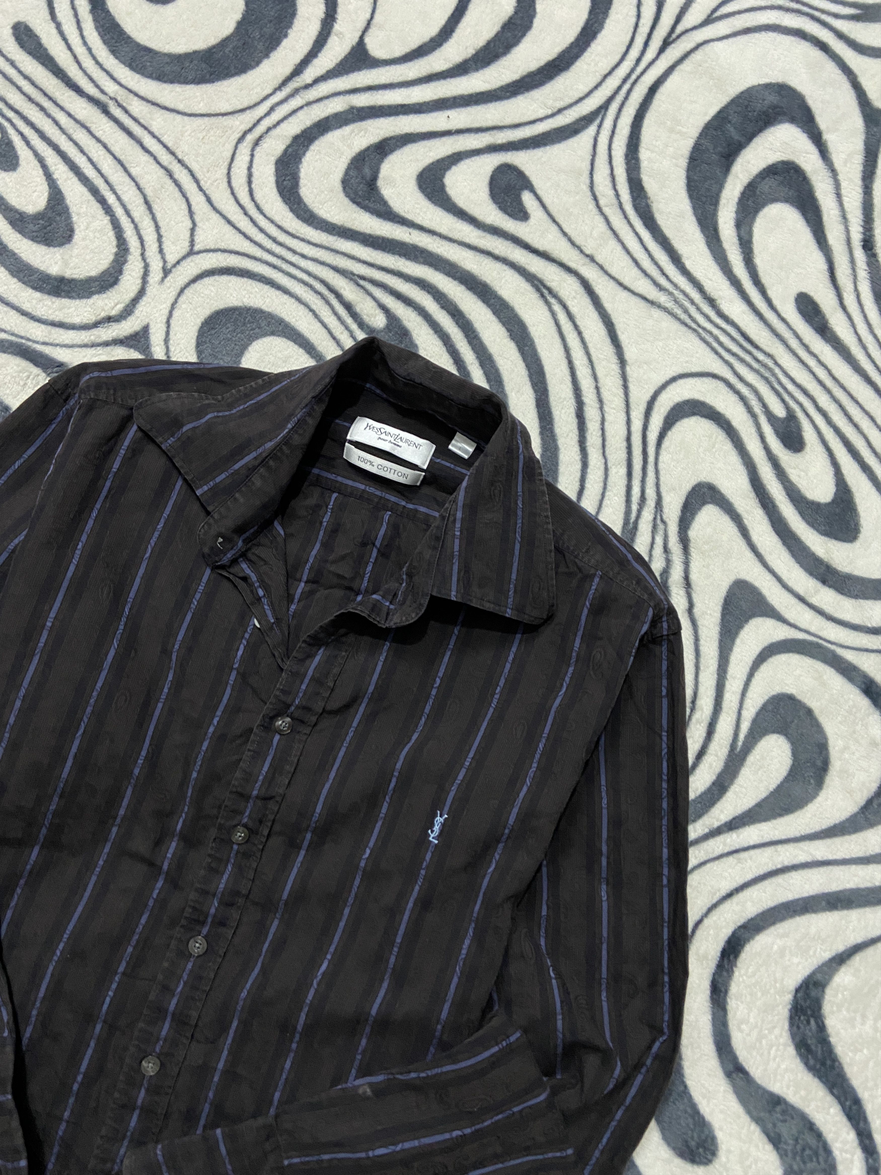 Yves Saint Laurent Yves Saint Laurent YSL Men's Long Sleeve Shirt Size US L / EU 52-54 / 3 - 2 Thumbnail
