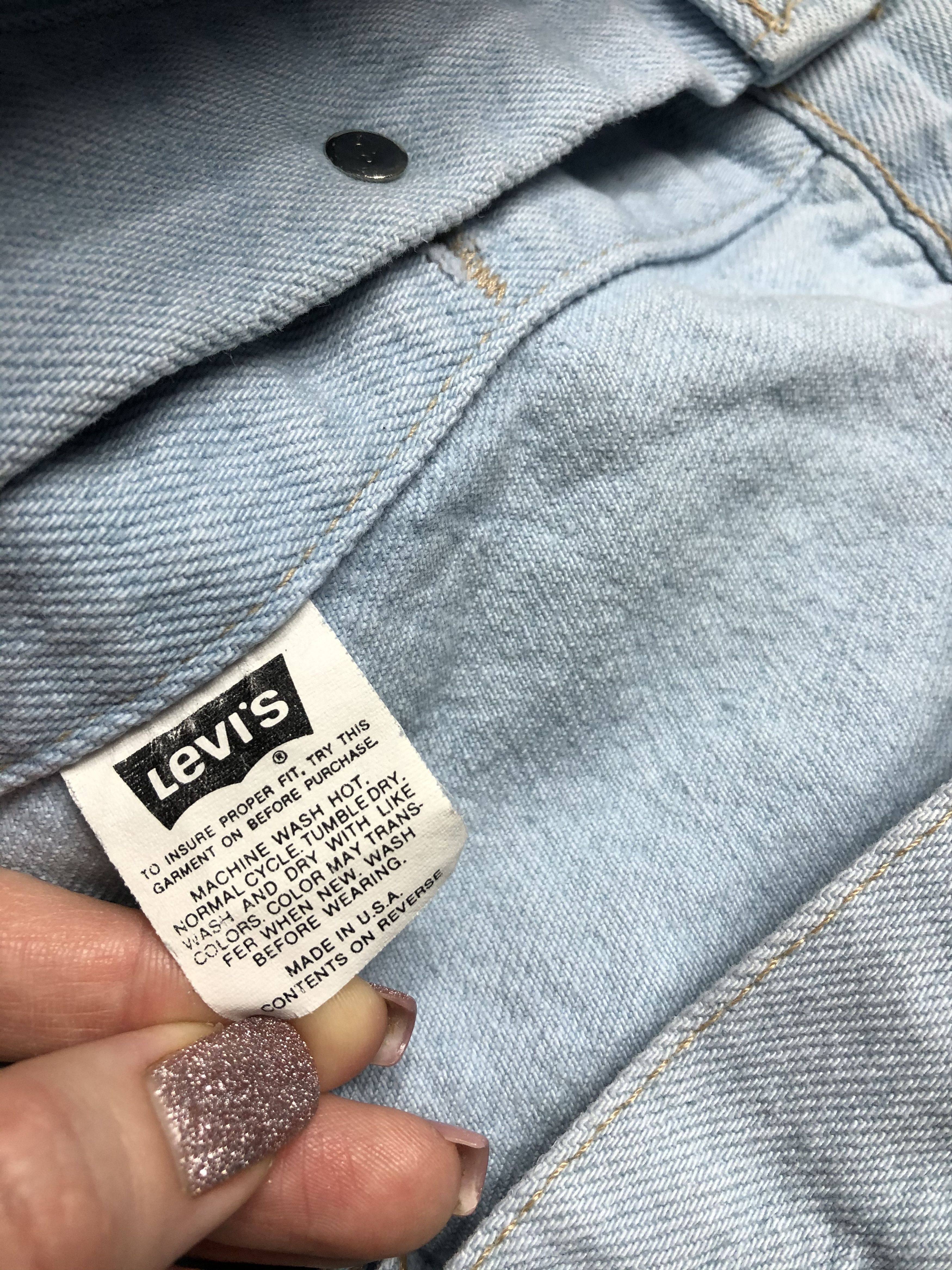 Levi's Levis 90s Vintage Mens Denim Jacket Made In Usa Size US L / EU 52-54 / 3 - 8 Thumbnail