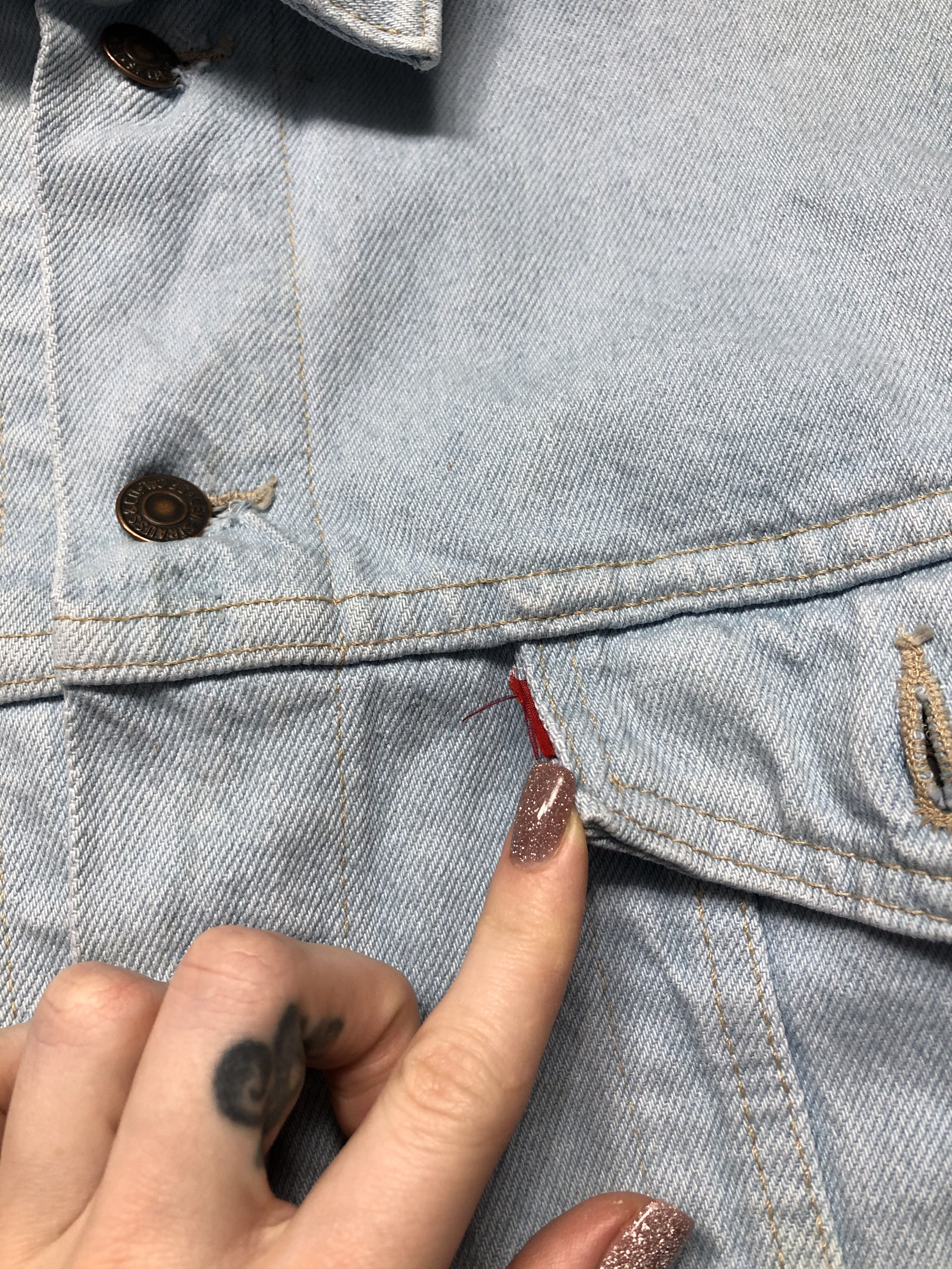Levi's Levis 90s Vintage Mens Denim Jacket Made In Usa Size US L / EU 52-54 / 3 - 5 Thumbnail