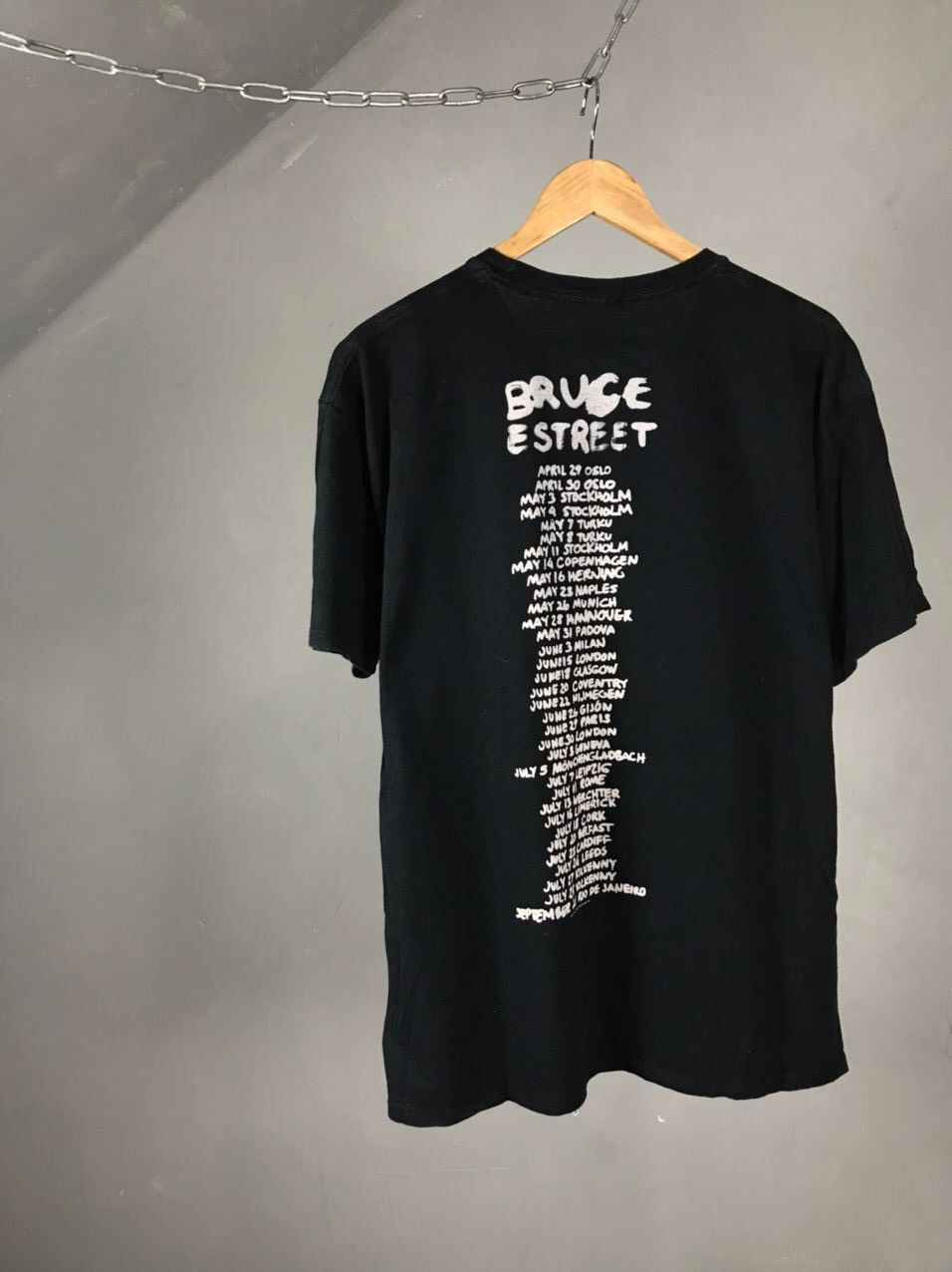 Band Tees Bruce Spring Steen Vintage Black Tee 2013 Tour Size US XL / EU 56 / 4 - 6 Thumbnail