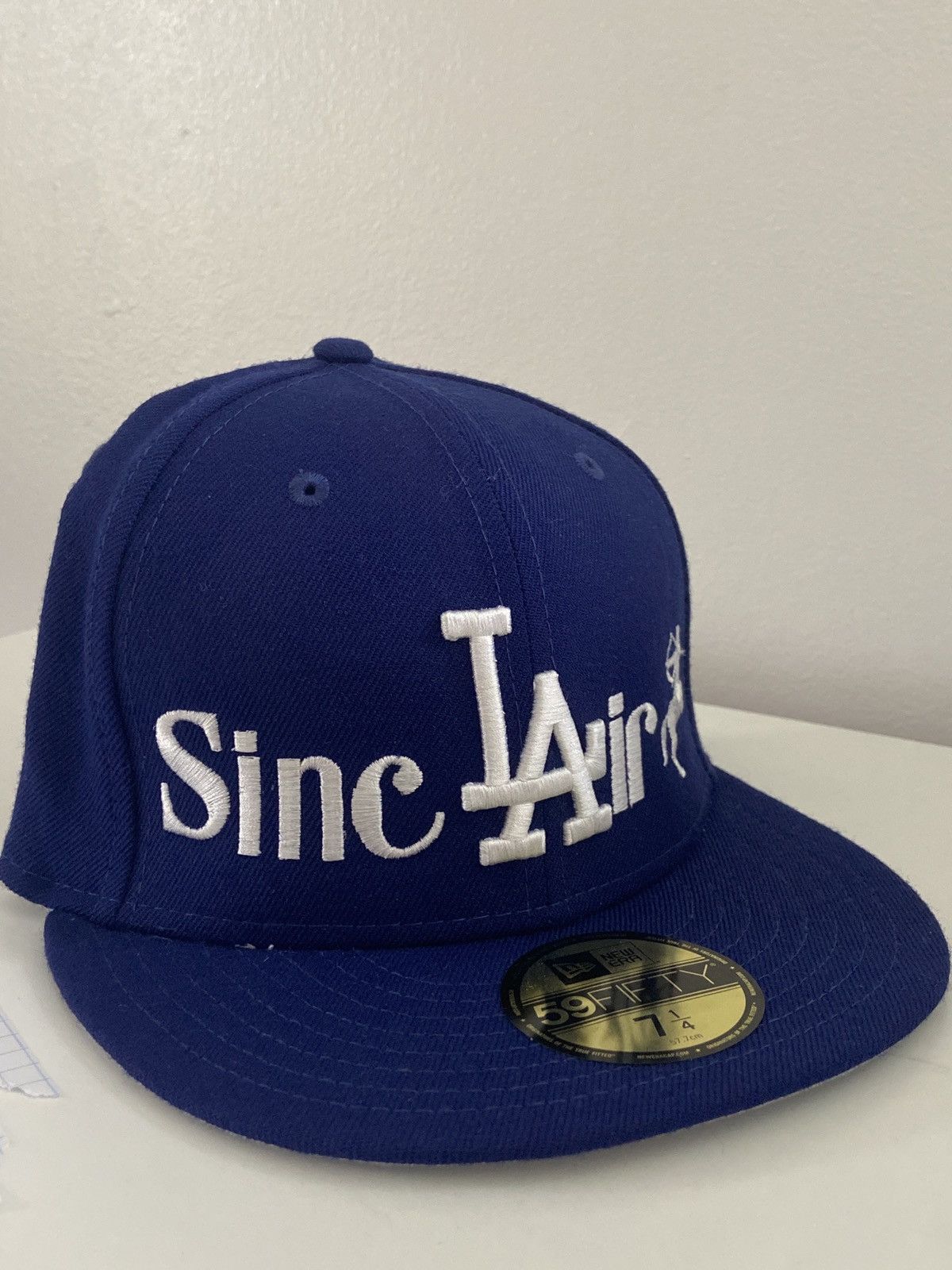 image of Anthony Sinclair x New Era Sinclair Global La Dodgers 7 1/4 Fitted Hat in Blue, Men's