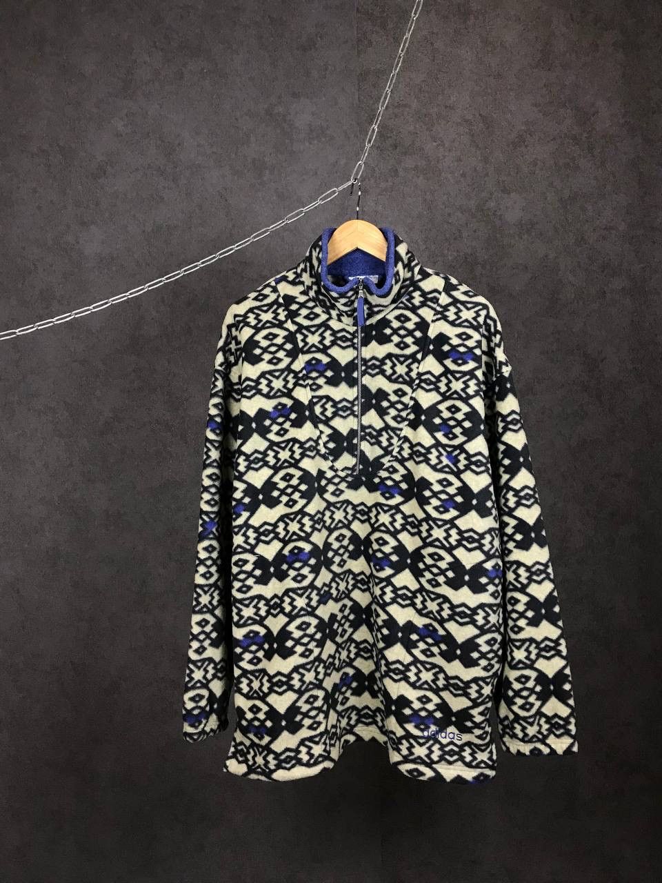 Adidas Adidas vintage streetwear multicolo crazy fleece sweatshirt Size US M / EU 48-50 / 2 - 1 Thumbnail