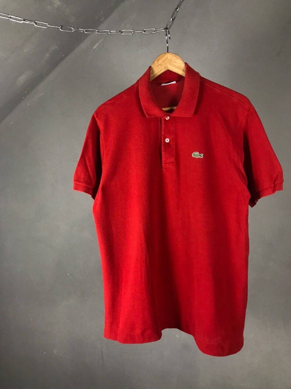Lacoste Lacoste Vintage Luxury Red Polo Tee Size US L / EU 52-54 / 3 - 1 Thumbnail