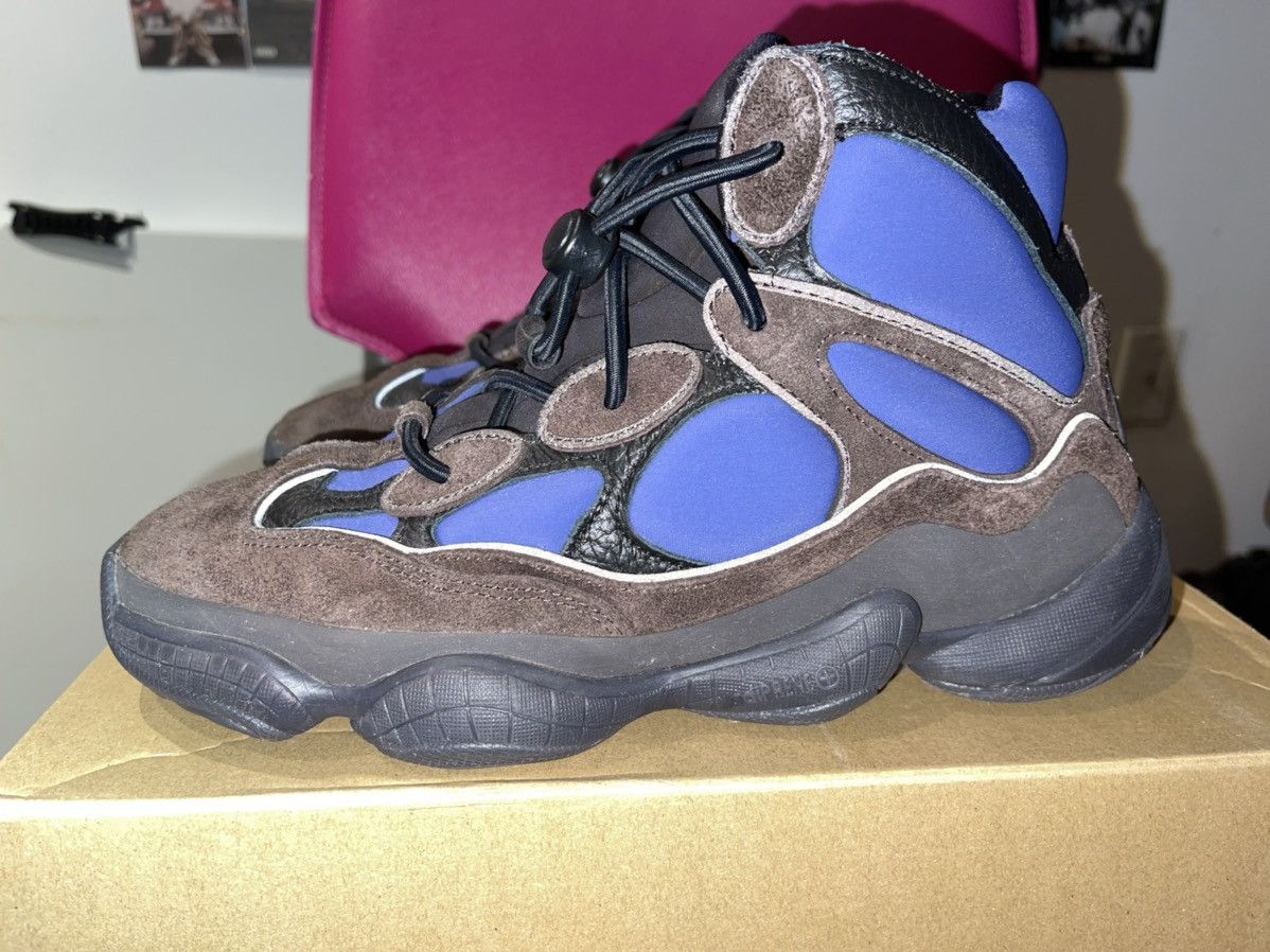 Adidas Yeezy 500 high Tyrian size 10 black blue boot