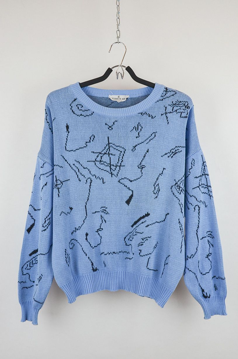 CERRUTI 1881 Vintage Knit Printed Sweater