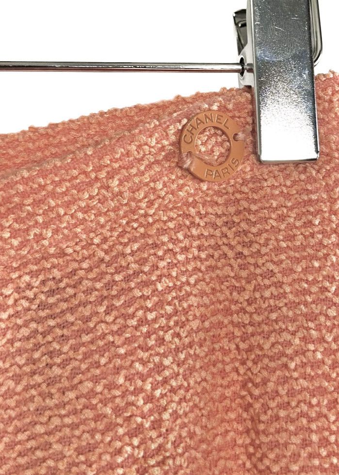 Chanel Chanel 00T Coral Chiffon Accent Tweed Skirt Size 28" / US 6 / IT 42 - 2 Thumbnail