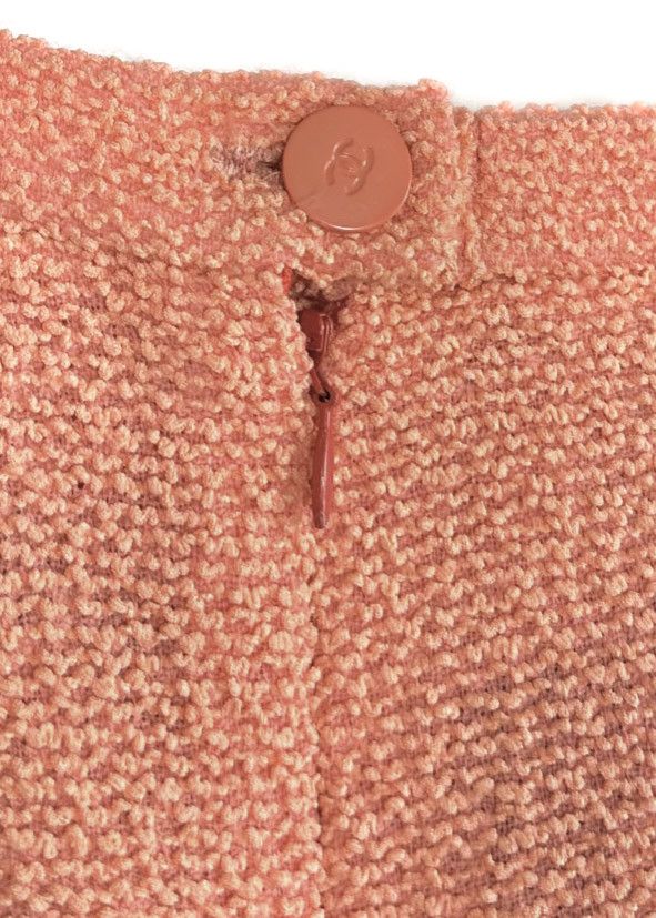 Chanel Chanel 00T Coral Chiffon Accent Tweed Skirt Size 28" / US 6 / IT 42 - 5 Thumbnail