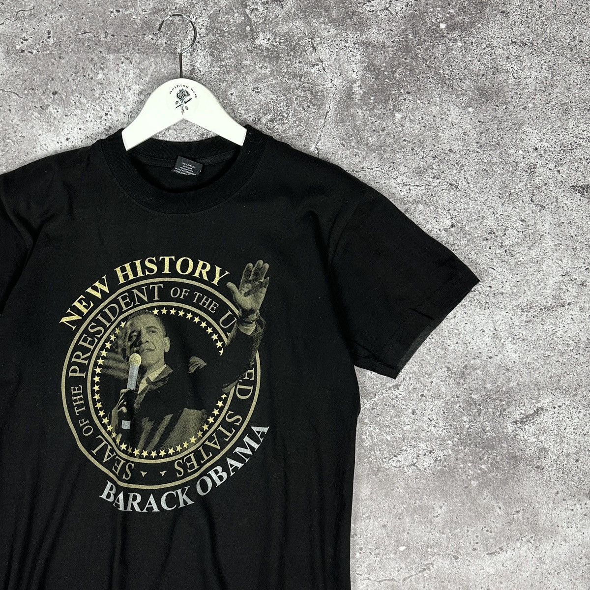 President's Vintage 00s Y2K Barak Obama promo tee New History Bush Trump Size US M / EU 48-50 / 2 - 2 Thumbnail