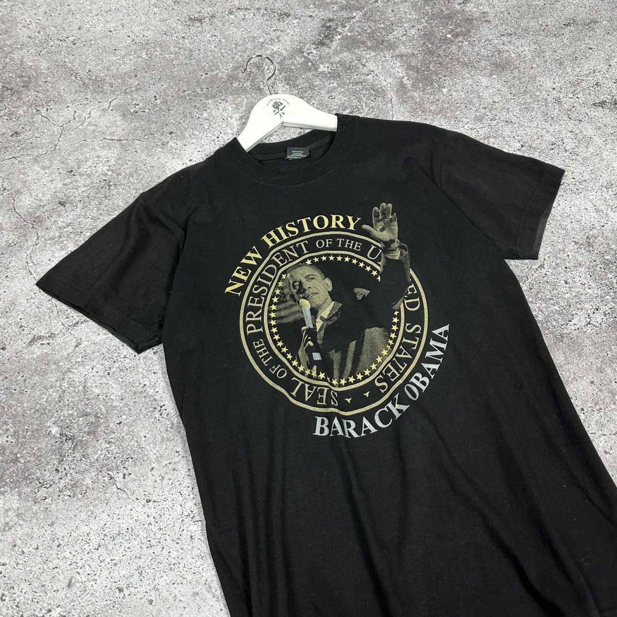 President's Vintage 00s Y2K Barak Obama promo tee New History Bush Trump Size US M / EU 48-50 / 2 - 3 Thumbnail