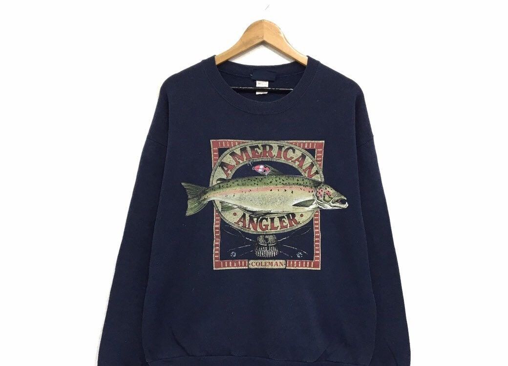 Coleman × Vintage Vintage 90s Coleman American Anglers Crewneck Sweatshirt Size US M / EU 48-50 / 2 - 2 Thumbnail