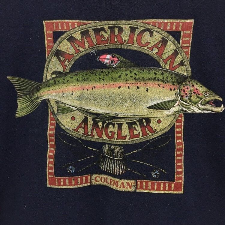 Coleman × Vintage Vintage 90s Coleman American Anglers Crewneck Sweatshirt Size US M / EU 48-50 / 2 - 6 Thumbnail