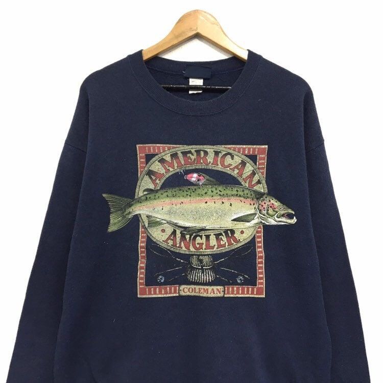 Coleman × Vintage Vintage 90s Coleman American Anglers Crewneck Sweatshirt Size US M / EU 48-50 / 2 - 3 Thumbnail
