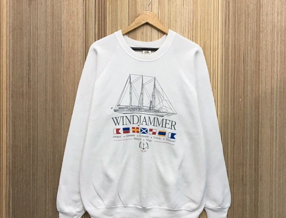 Fruit Of The Loom × Sports Specialties × Vintage Vintage 90s Fruit The Loom Windjammer Sweatshirt Size US L / EU 52-54 / 3 - 2 Thumbnail