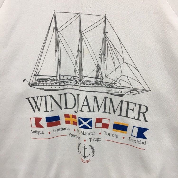 Fruit Of The Loom × Sports Specialties × Vintage Vintage 90s Fruit The Loom Windjammer Sweatshirt Size US L / EU 52-54 / 3 - 6 Thumbnail