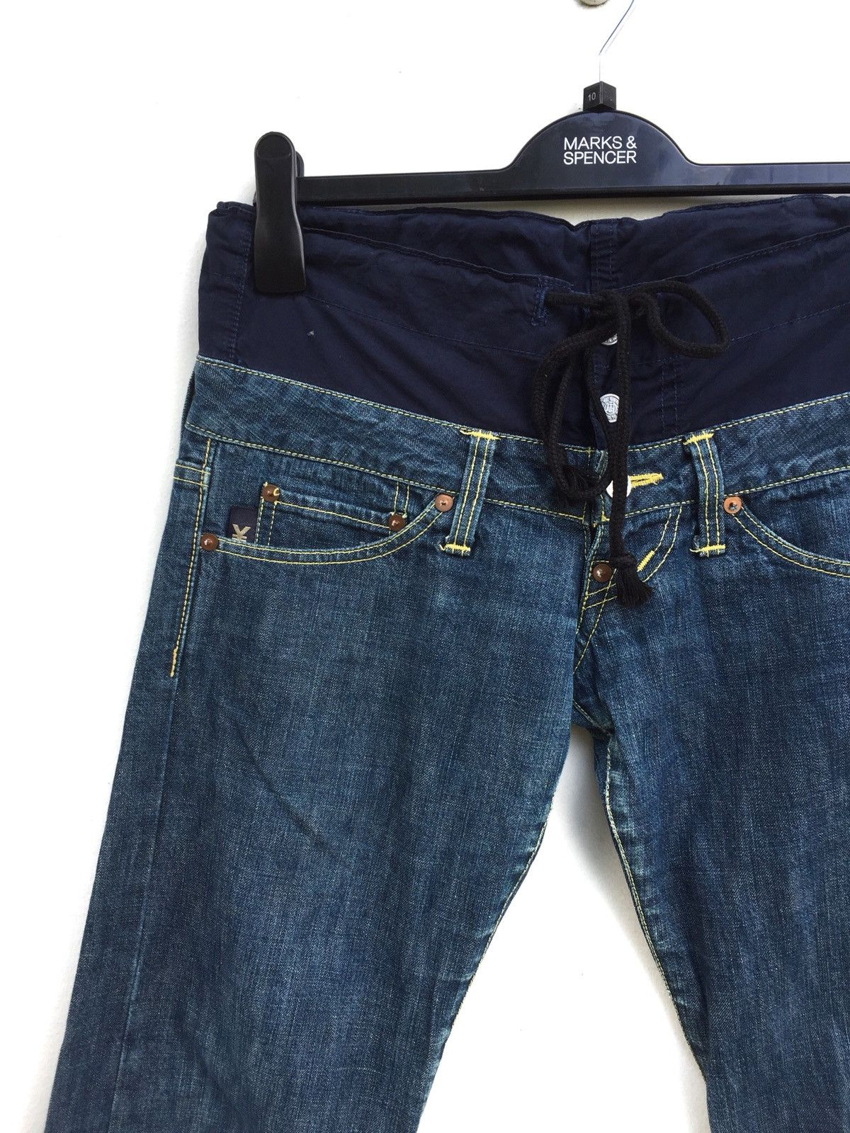 Designer × Japanese Brand Japan Brand Yen Jeans Double Waist Drawstring Size US 28 / EU 44 - 3 Thumbnail