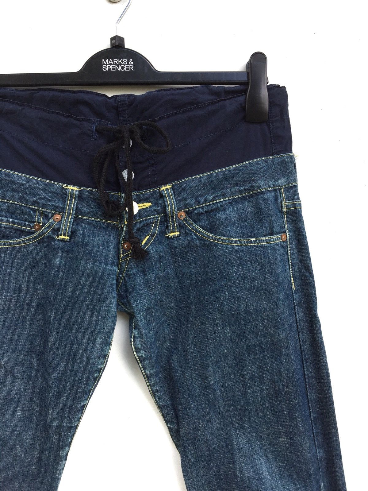 Designer × Japanese Brand Japan Brand Yen Jeans Double Waist Drawstring Size US 28 / EU 44 - 4 Thumbnail