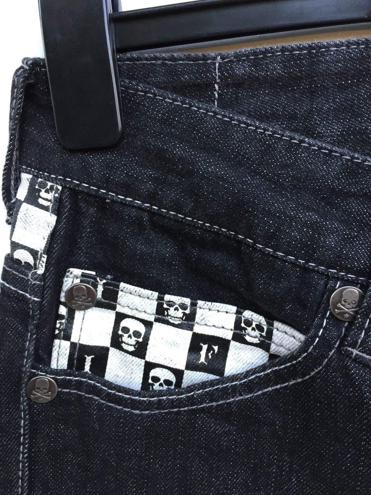 If Six Was Nine × Japanese Brand × Number (N)ine Japanese Brand Wild Life Embroidered Skull Jeans Size US 30 / EU 46 - 6 Thumbnail