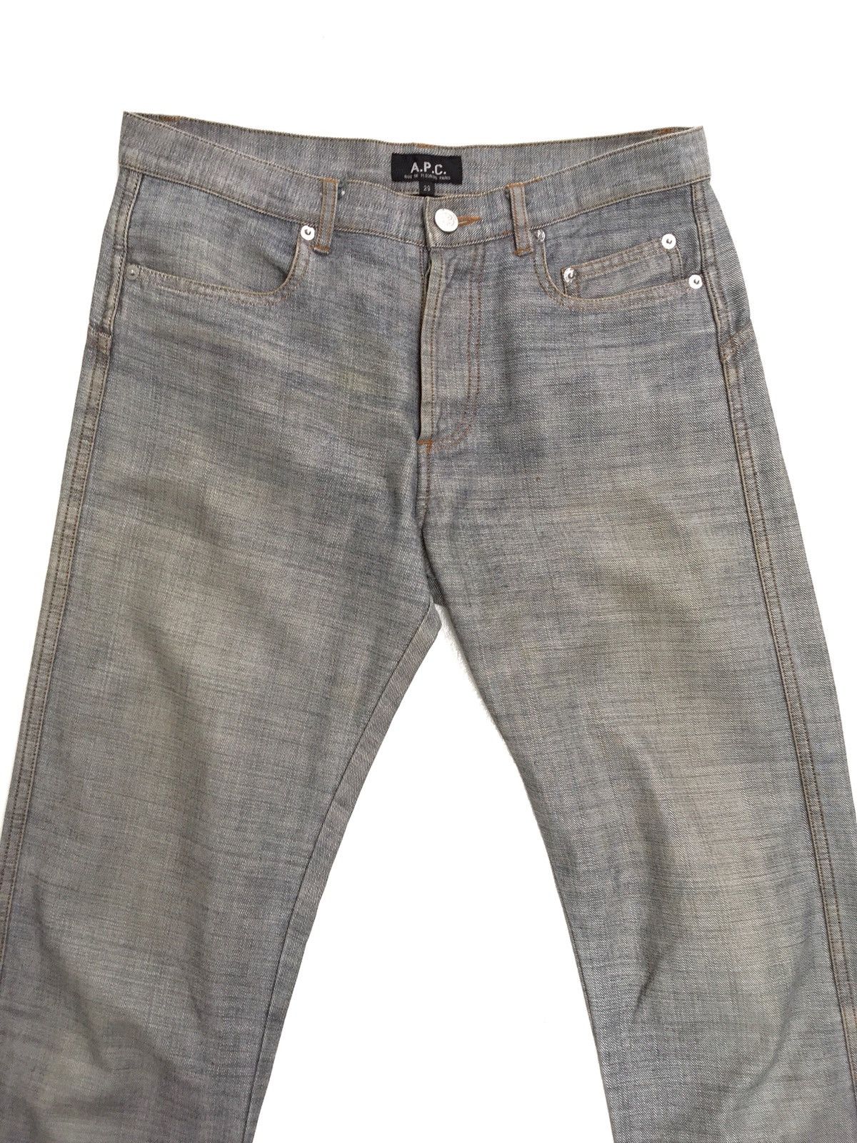 A.P.C. × Designer A.P.C Rue De Fleurus Paris REVERSE Denim Jeans Size US 29 - 3 Thumbnail