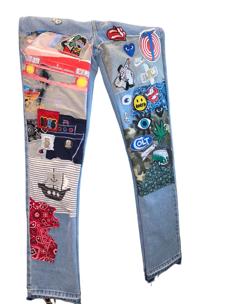 Custom 1of1 patchwork jeans 2024