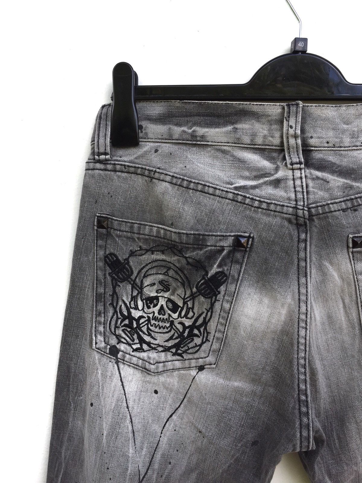 Hysteric Glamour × Japanese Brand Japanese Brand Sorridere black painter jeans Size US 31 - 9 Thumbnail