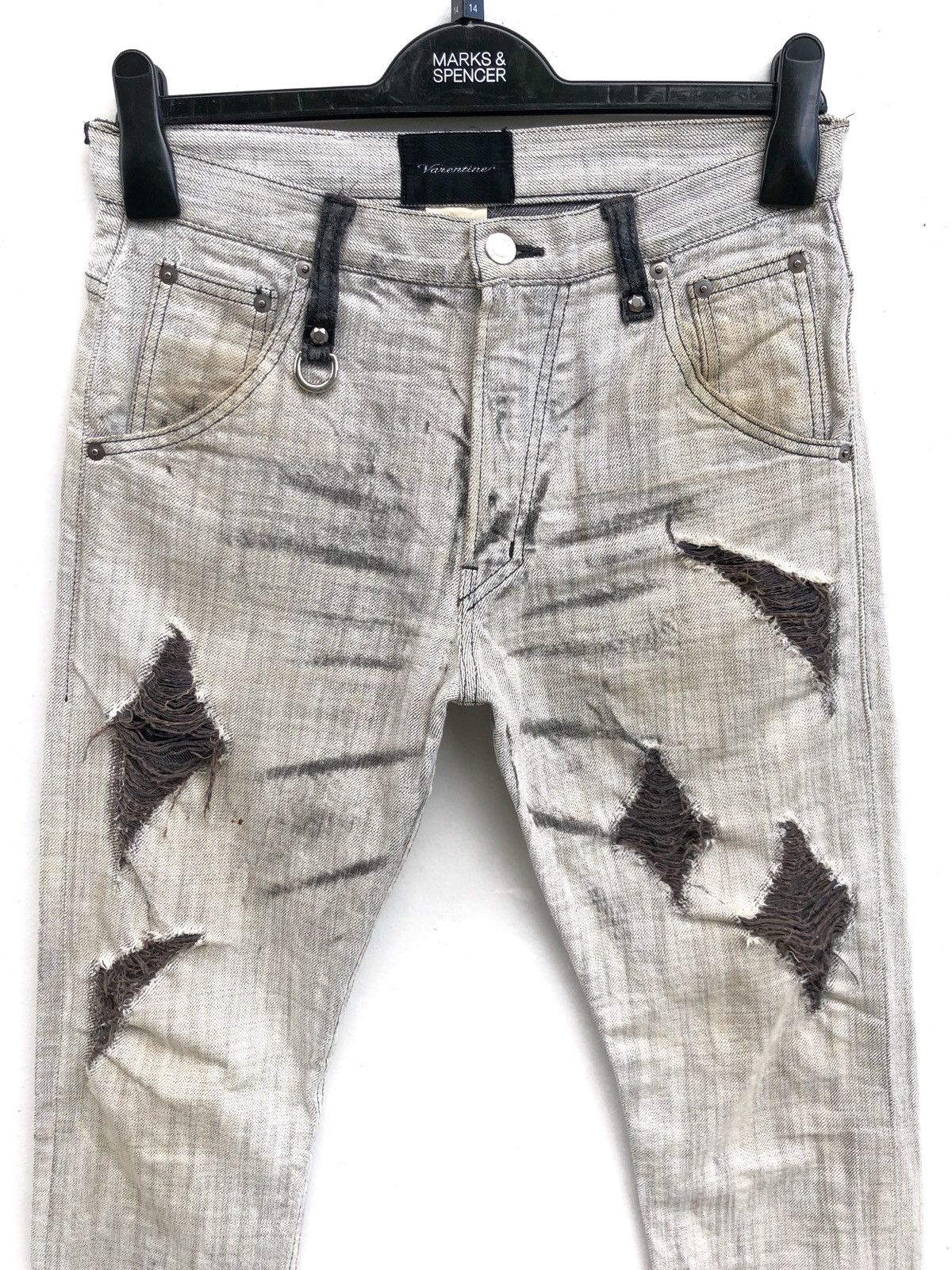 If Six Was Nine × Japanese Brand × Number (N)ine Japanese Brand Valentine Distressed Ripped Jeans Size US 28 / EU 44 - 1 Thumbnail