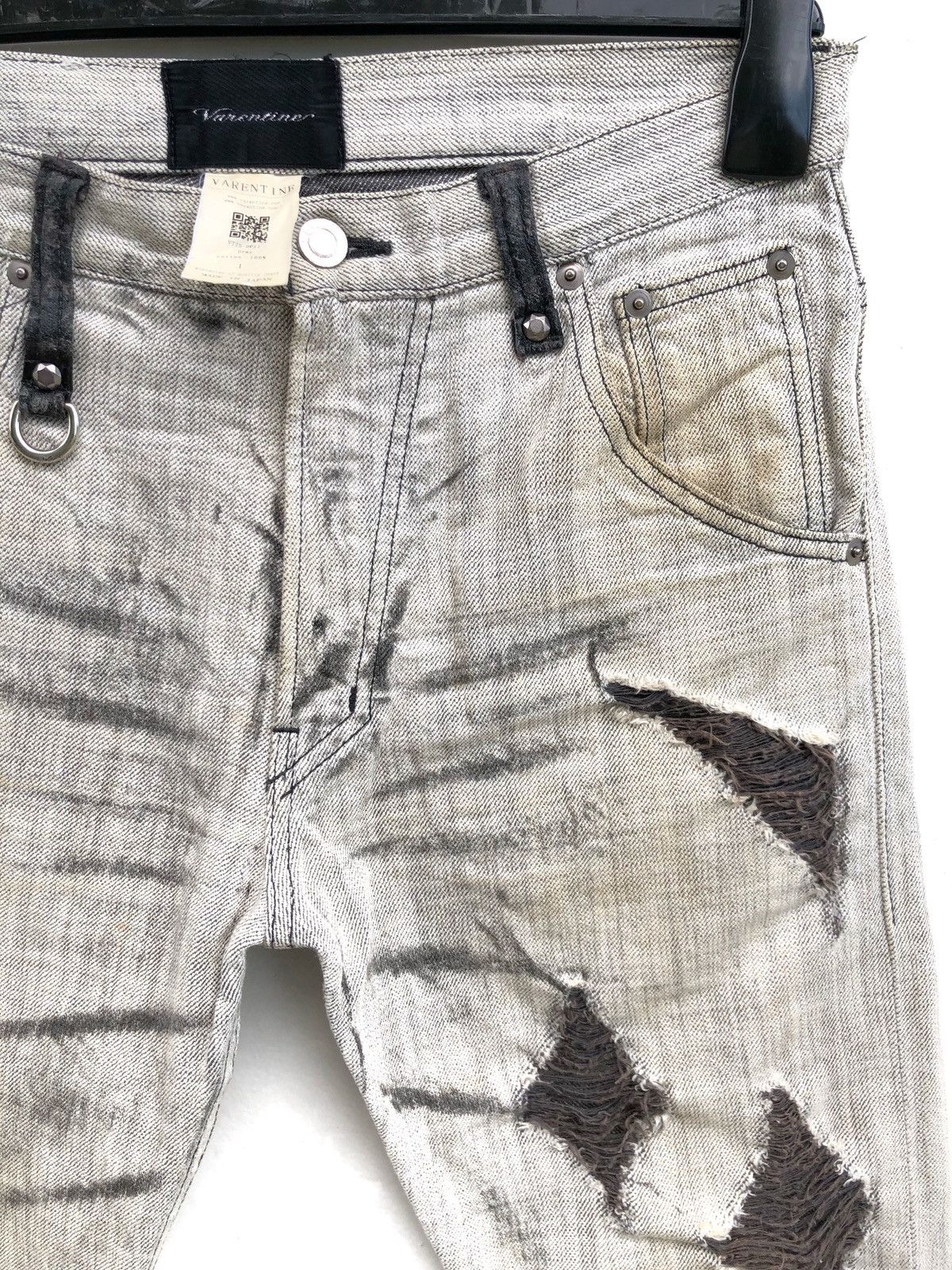 If Six Was Nine × Japanese Brand × Number (N)ine Japanese Brand Valentine Distressed Ripped Jeans Size US 28 / EU 44 - 10 Thumbnail